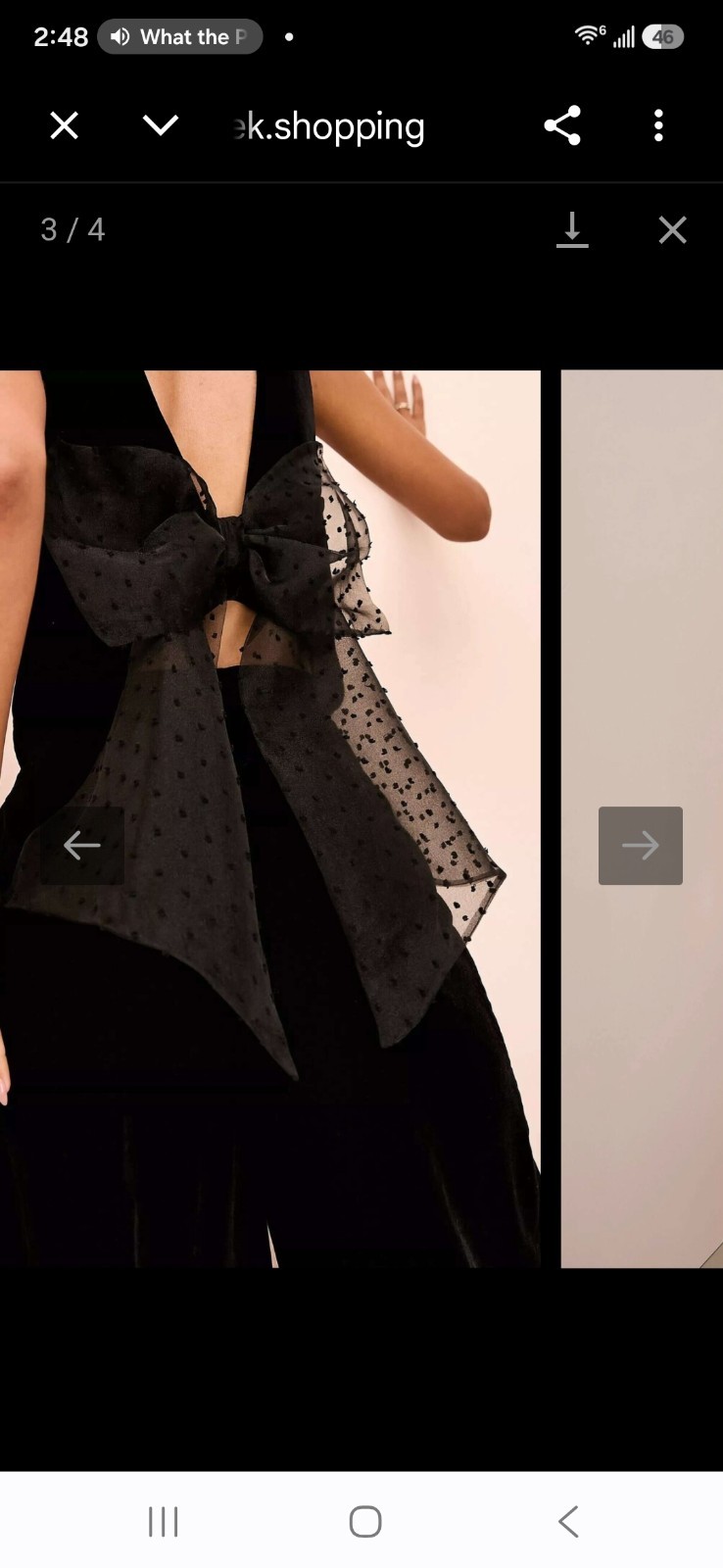 ASOS Luxe Vest Top Women 4 Black Velvet Oversized Bow Whimsigoth Fairy Grunge