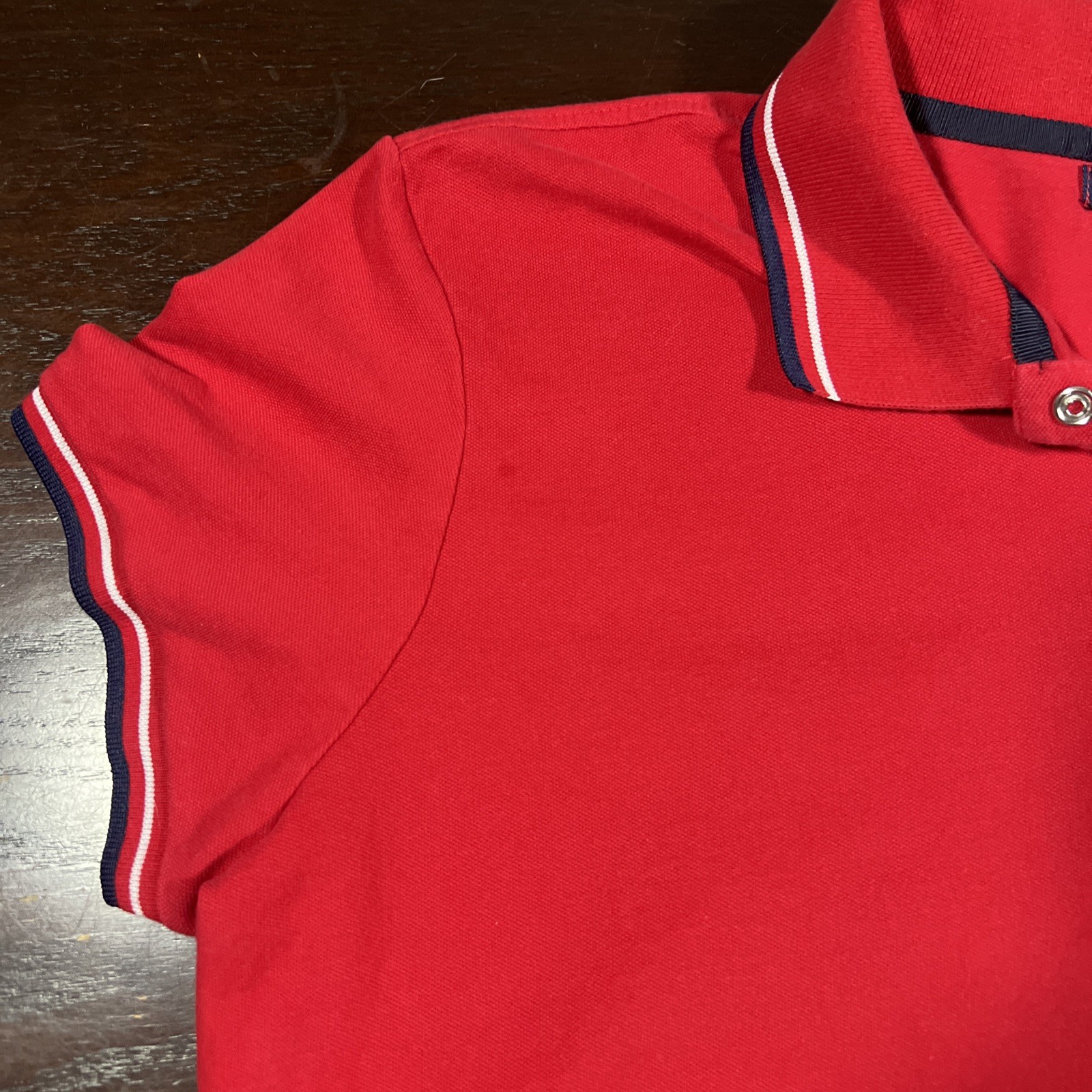 U.S. Polo Assn. Polo Shirt Women’s XL Red Snap Button USPA Logo Embroidered Polo