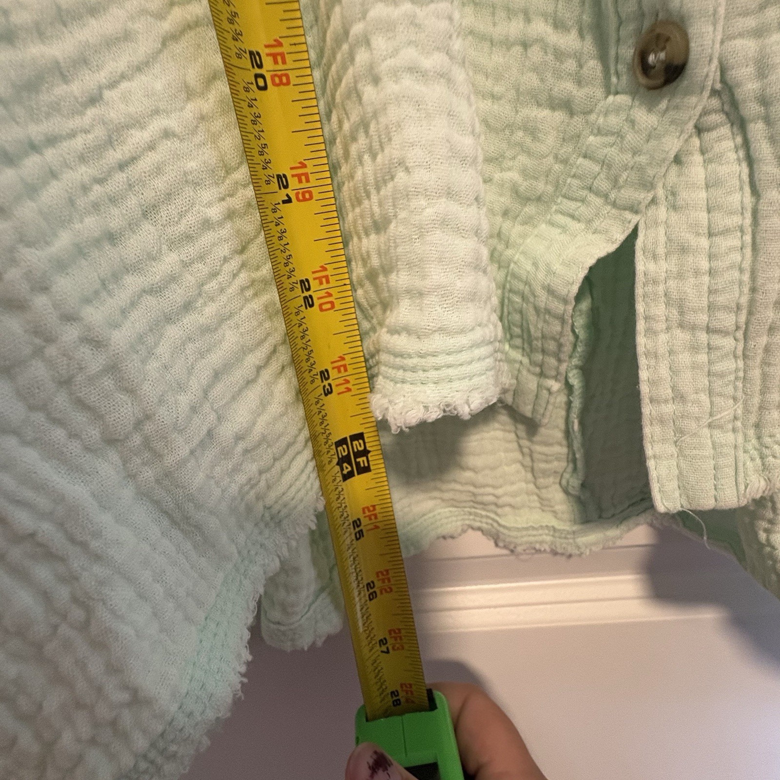 Sage + Fig Oversized Mint Green Button Up Shirt