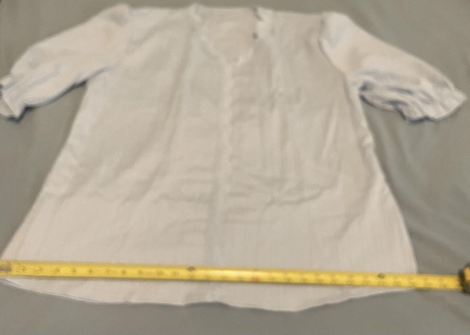 Blouse Casual Top Light Blue with Blue Trim V-Neck NEW Womens 2XL