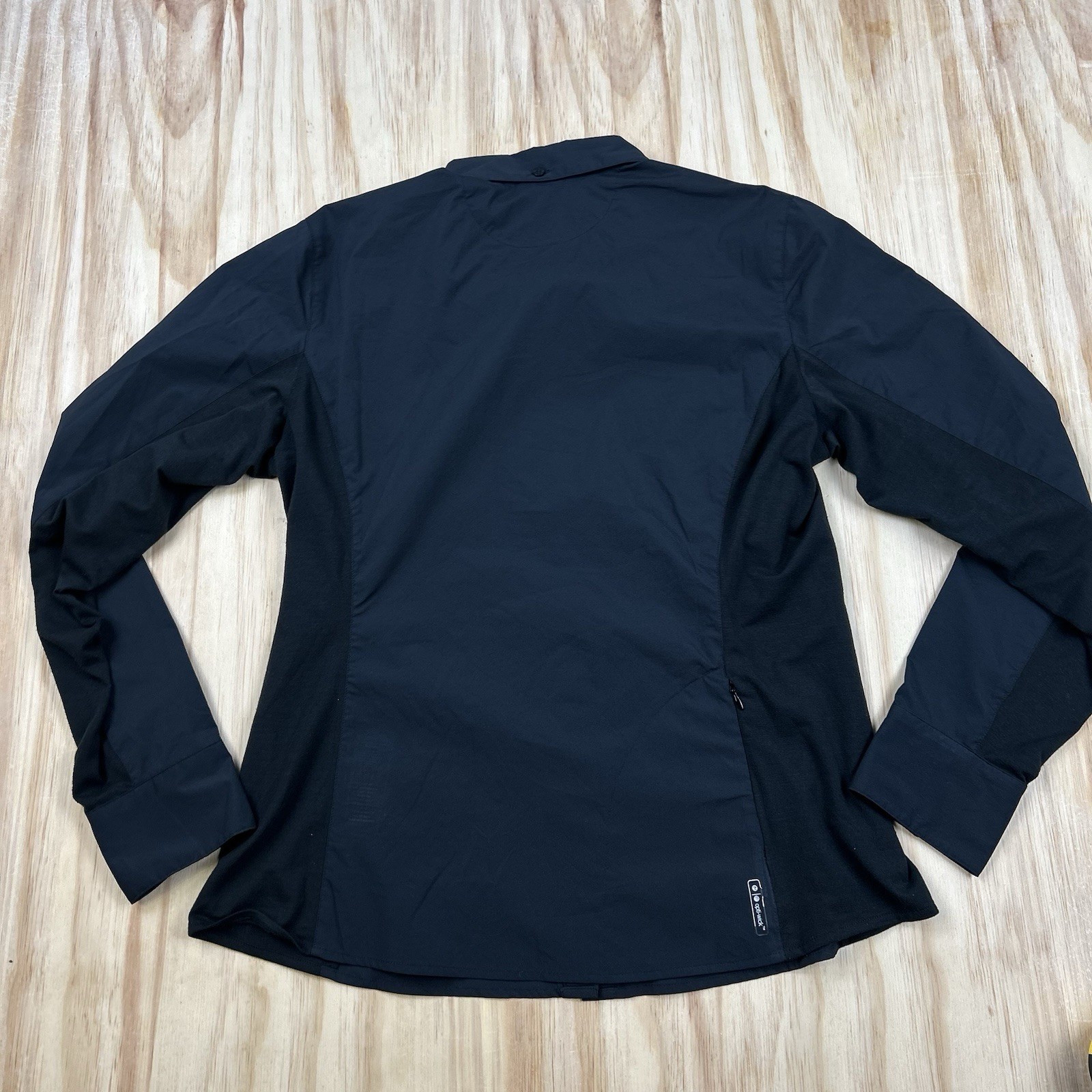 Merrell Women’s XL Black Opti-Wick Button Shirt Outdoor Hiking Travel Long Sleev