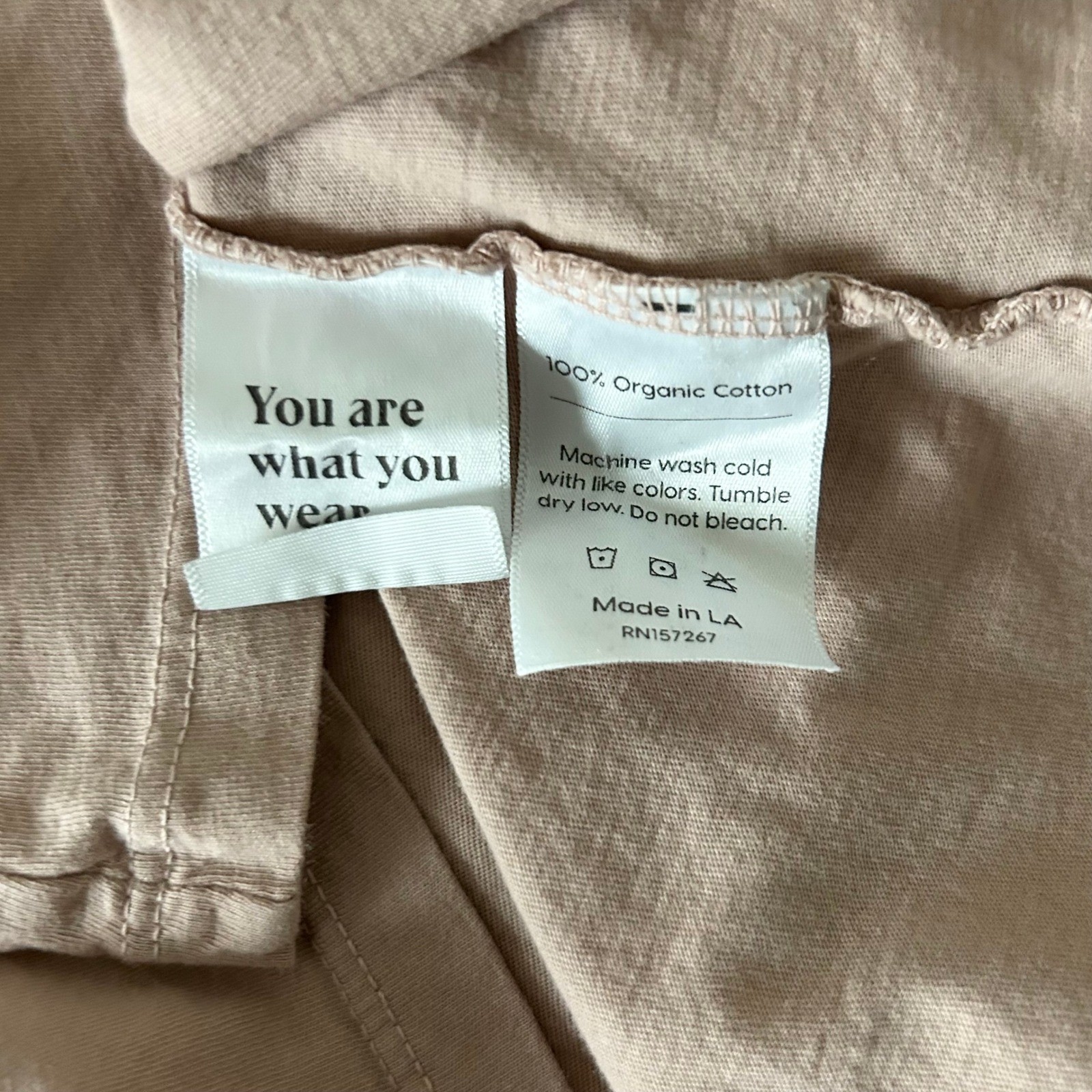 MATE the Label Organic Cotton Short Sleeve Classic Tee Mauve Pink Size Small