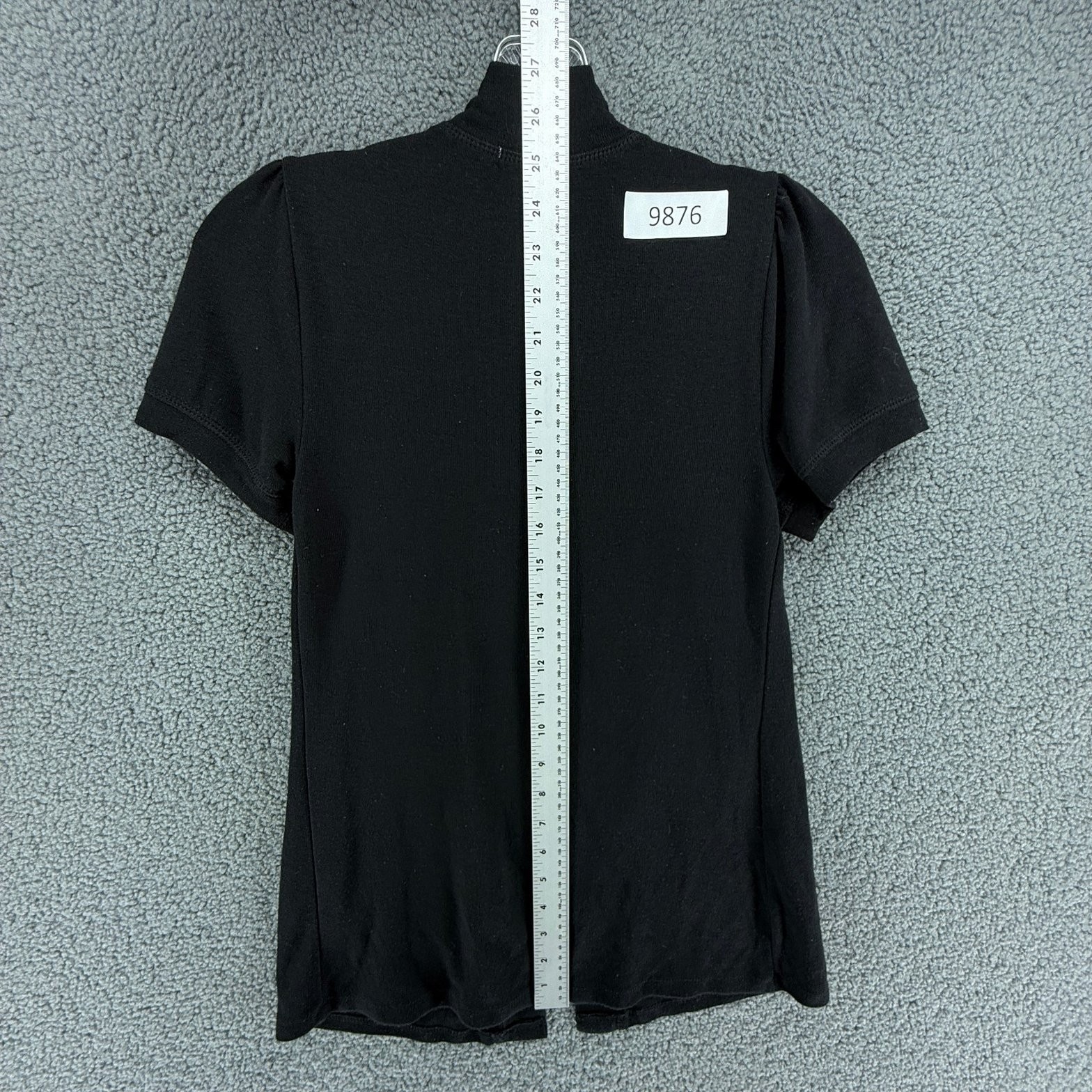 2 PACK Eyelash Couture Button Front Tops Womens S Black White Stretch
