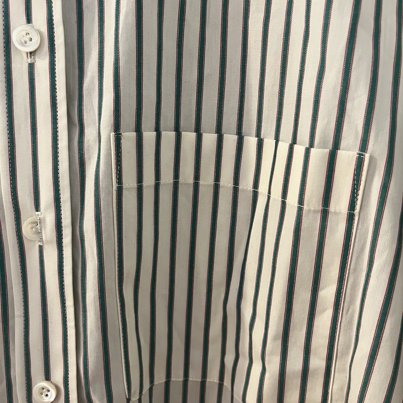 FRAME $298 Striped Cotton Oxford Size Small Pleated Back Pocket