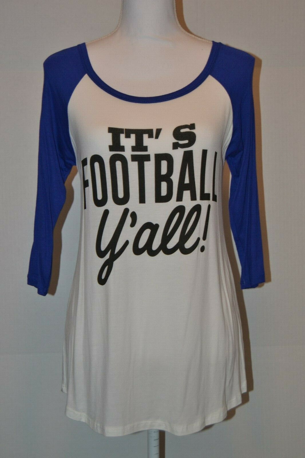 Women’s Raglan Shirt It’s Football Y’all Fall Tunic Sizes S M L XL 2XL 3XL