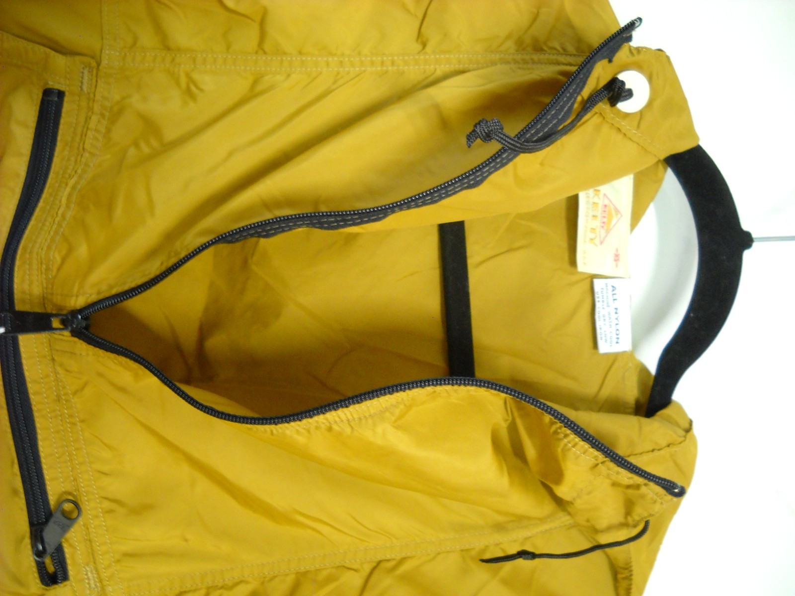 Vintage Kelty Anorak Wind Breaker Rain Jacket Zip Up Golden Brown Size XS