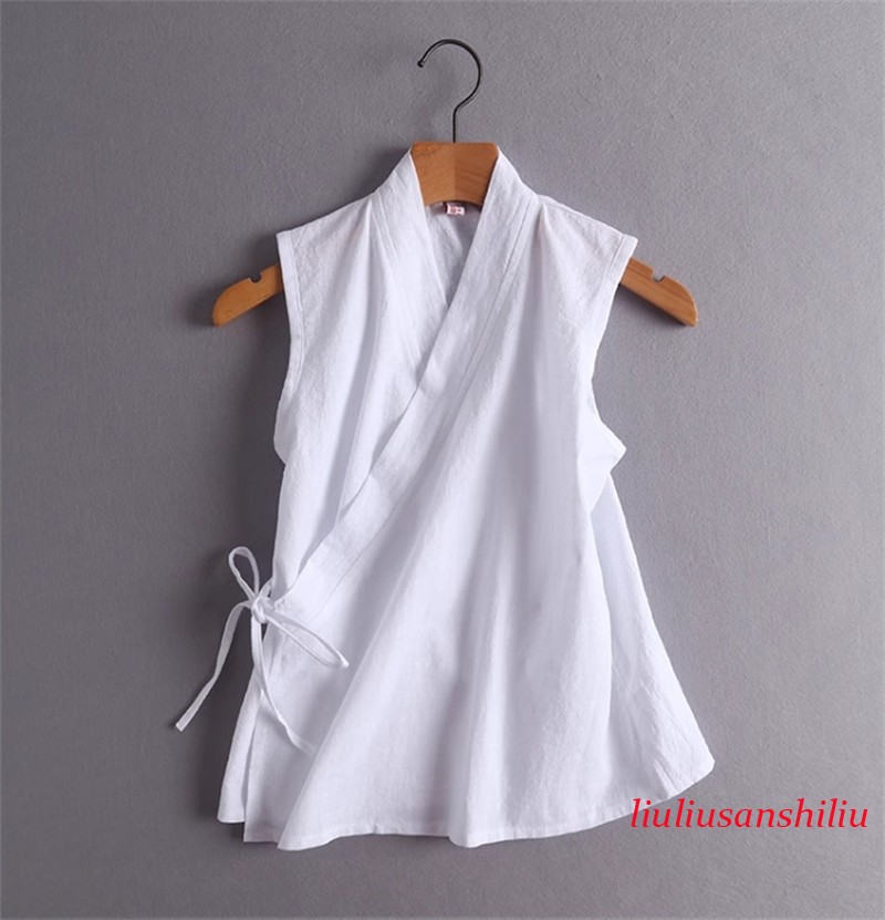 Chinese Style of Hanfu Vest Sleeveless Waistcoat Shirt Tops Sleeveless Women