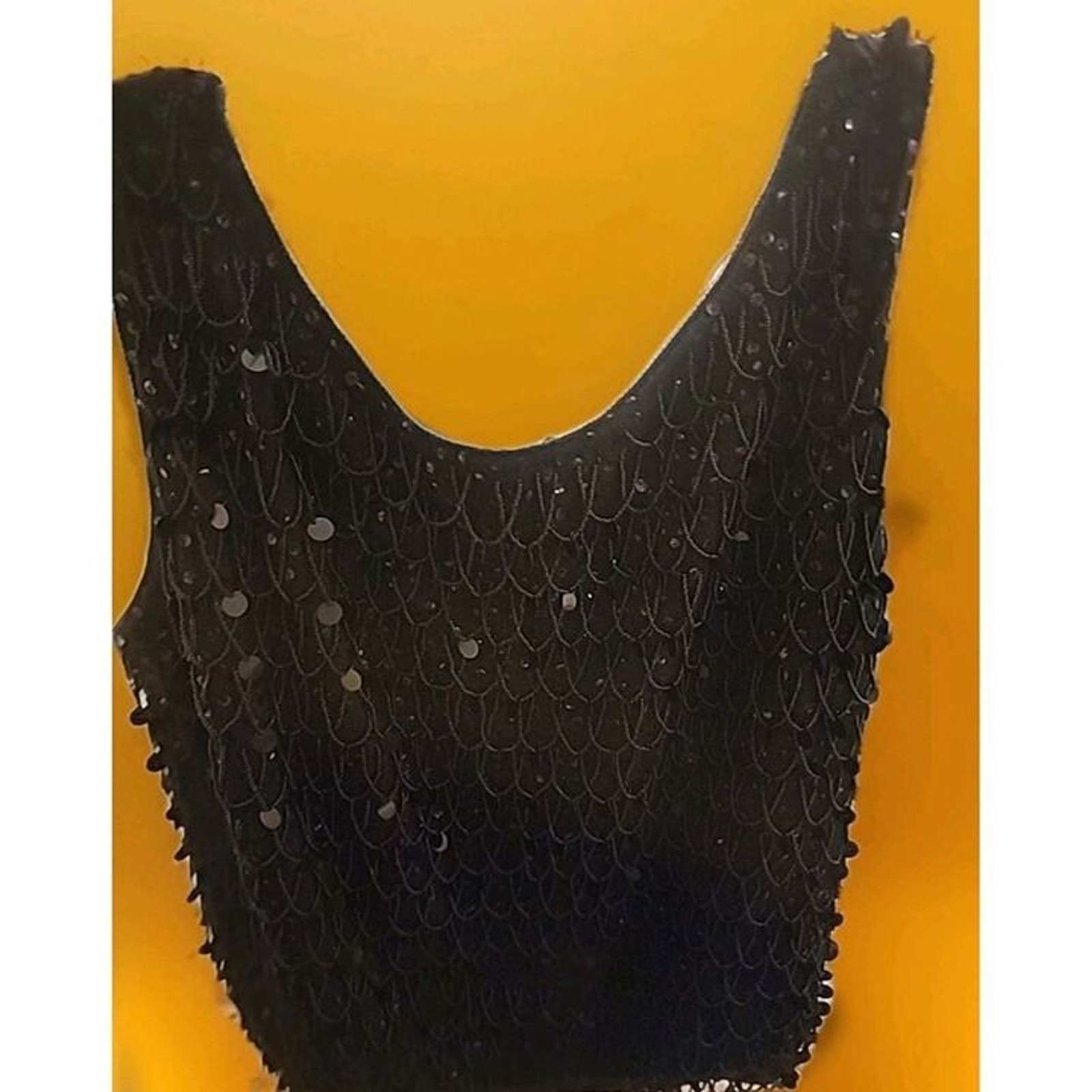 Vintage 60’s Beaded Sequin Zip Top British Crown Colony Hong Kong Medium Cr60