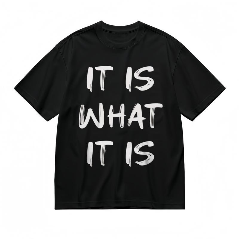 Women’s Classic T-Shirt IT IS WHAT IT IS Graphic Tee Slight Stretch Breathable▧