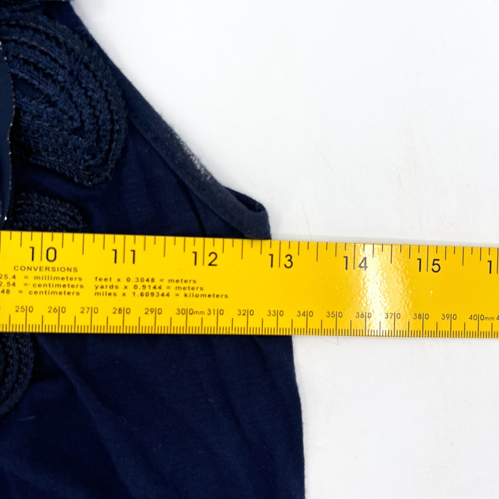 A’gaci Shirt Womens Small Navy Blouse Asymmetrical Rose Single Strap Embroidered