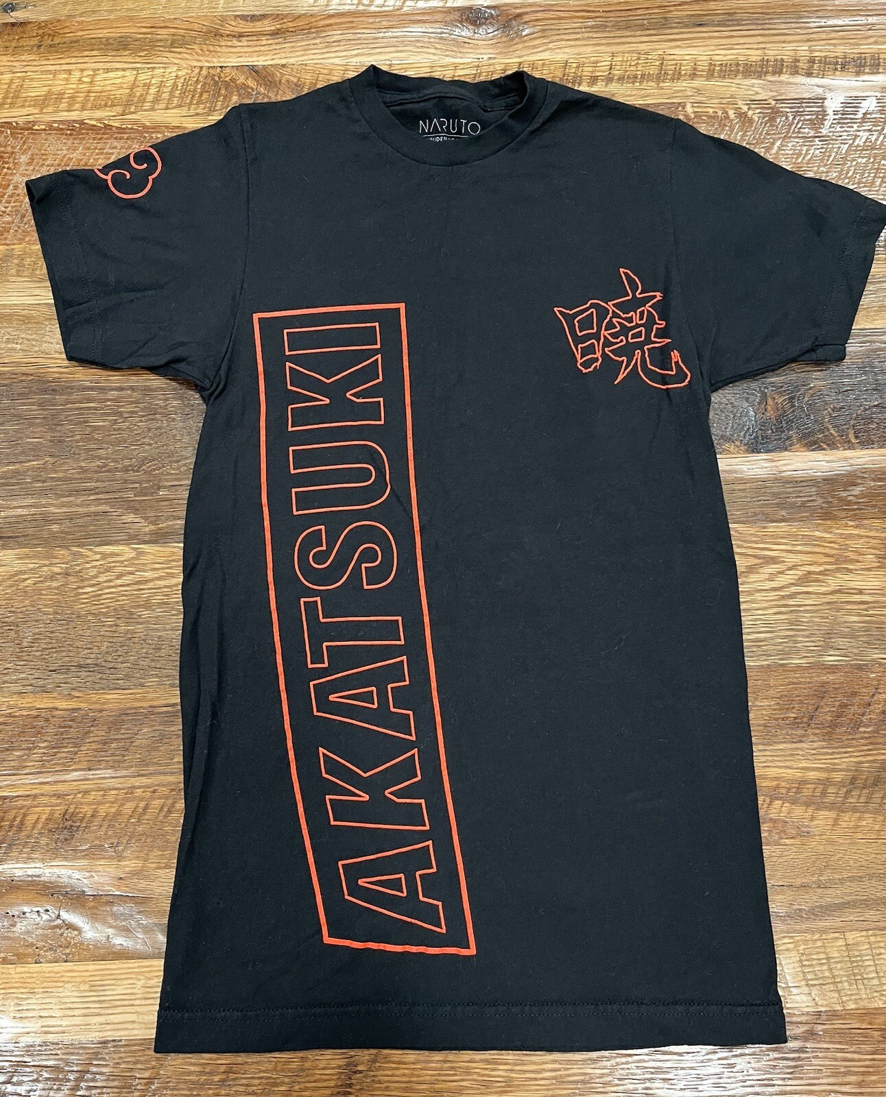 Naruto Shippuden Collection Shirt Women’s XS Black Akatsuki Anime Manga Series