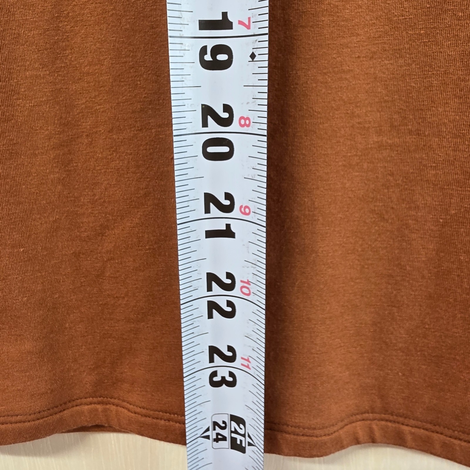 Chico’s The Ultimate Tee Size 3 XL Brown V-Neck 3/4 Sleeve Pima Cotton Blend Top