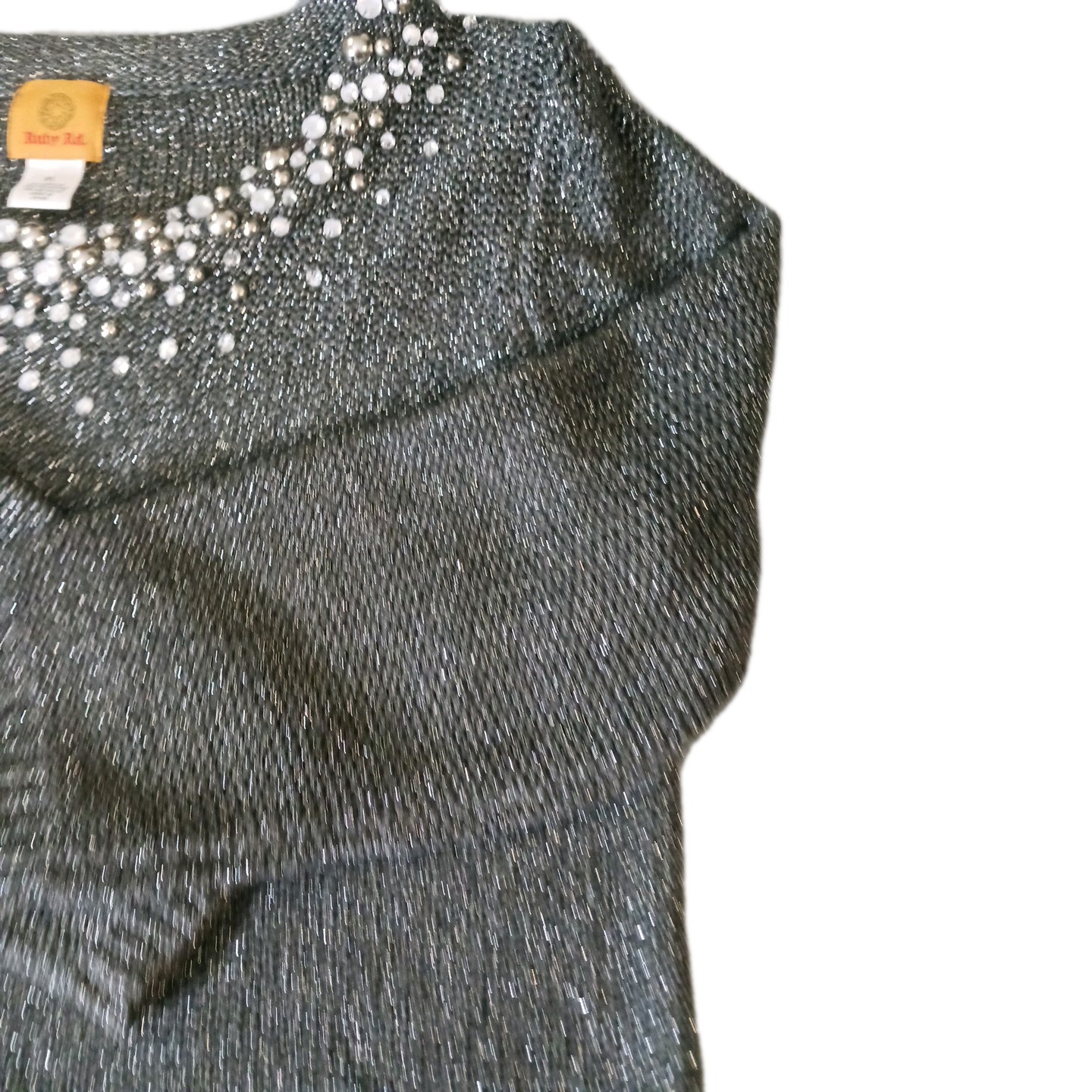 Women’s Long Sleeve Tunic Top.size Xl .RN#107680Made Acrylic Polyster Metallic