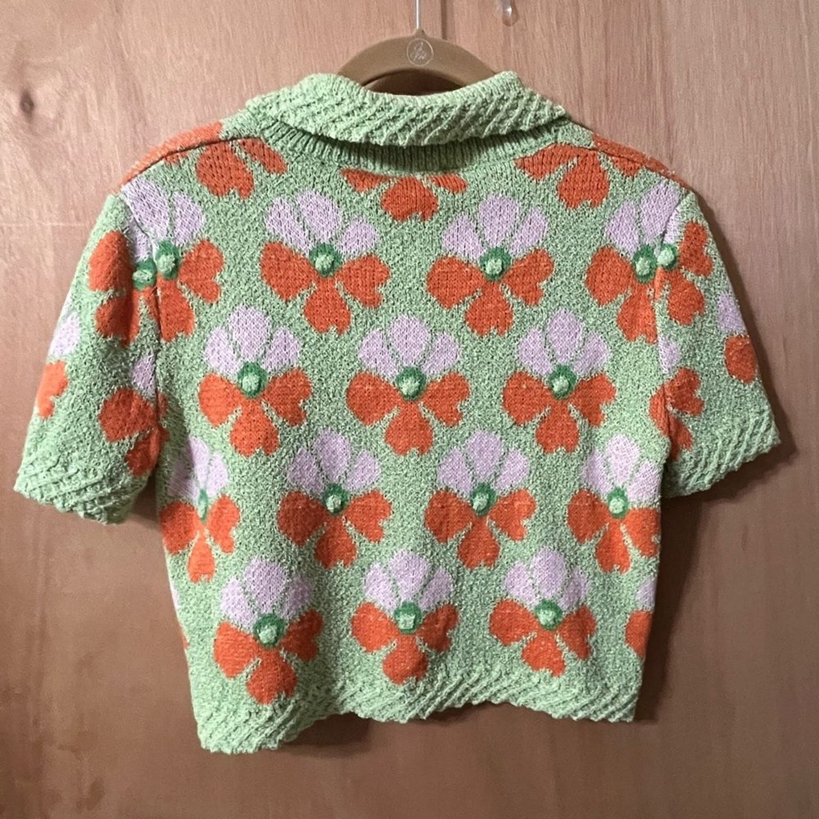 Vibrant Floral Knit Crop Top