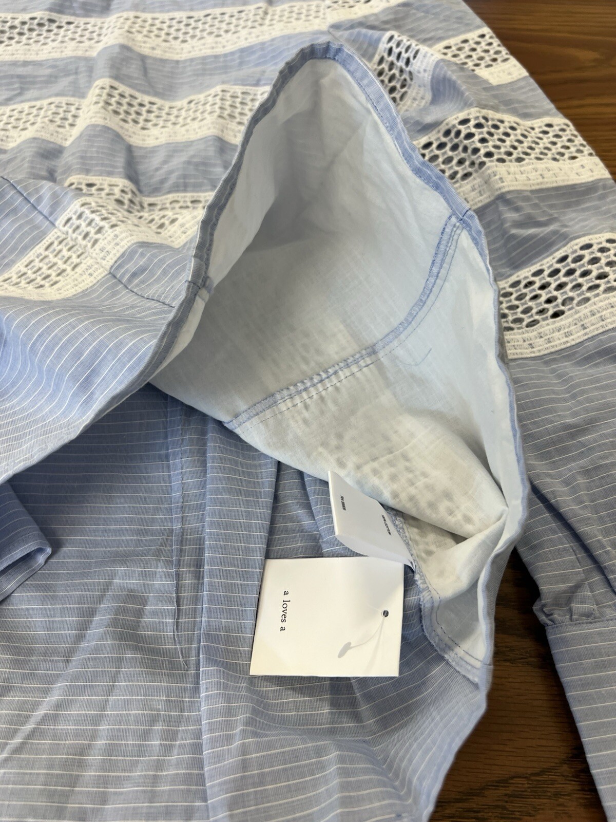 A Loves A Medium Blue LS Lace Inserts