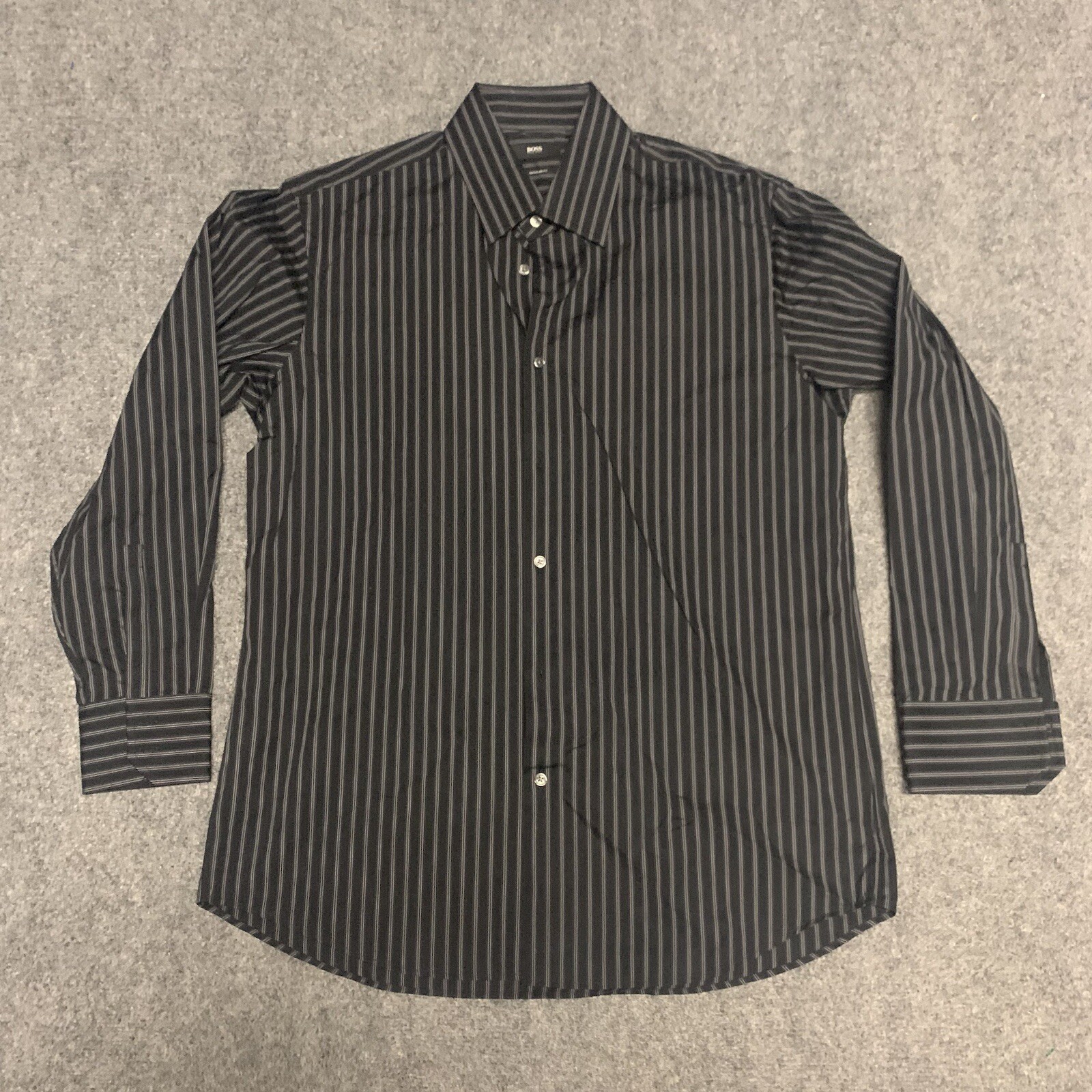 Boss Hugo Boss Adult Polo Shirt Slim Fit, Size 16.5 32/33 Cotton L/S