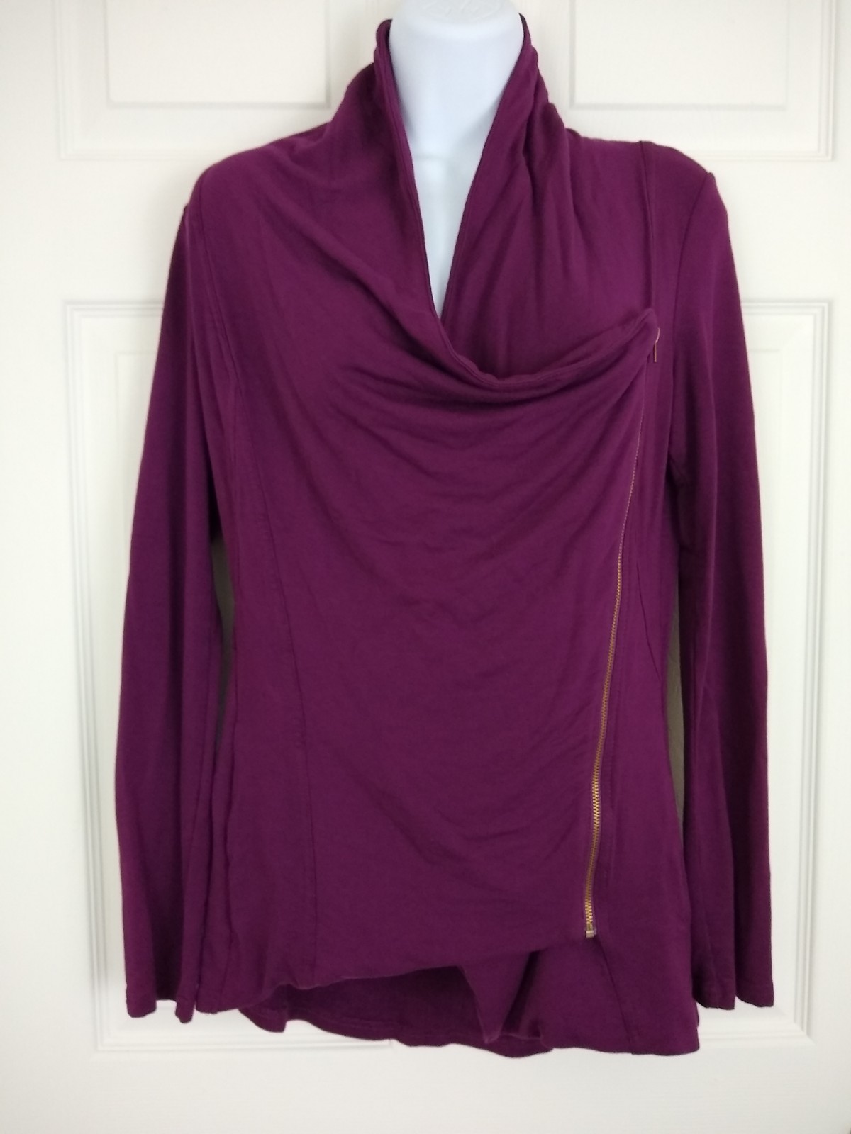 Market and Spruce Moto Asymmetrical Top Jacket Purple Size XS Heavyweight