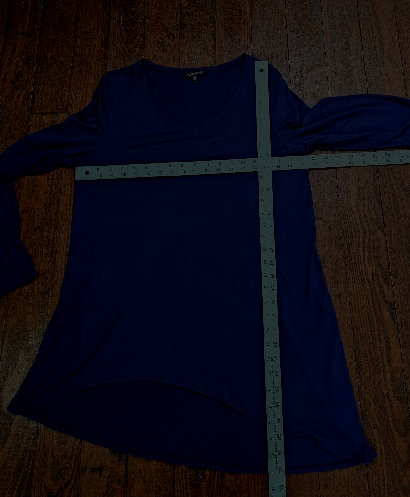 Eileen Fisher Womens Pullover Top Purple Cotton Polyester Rayon Lycra Large