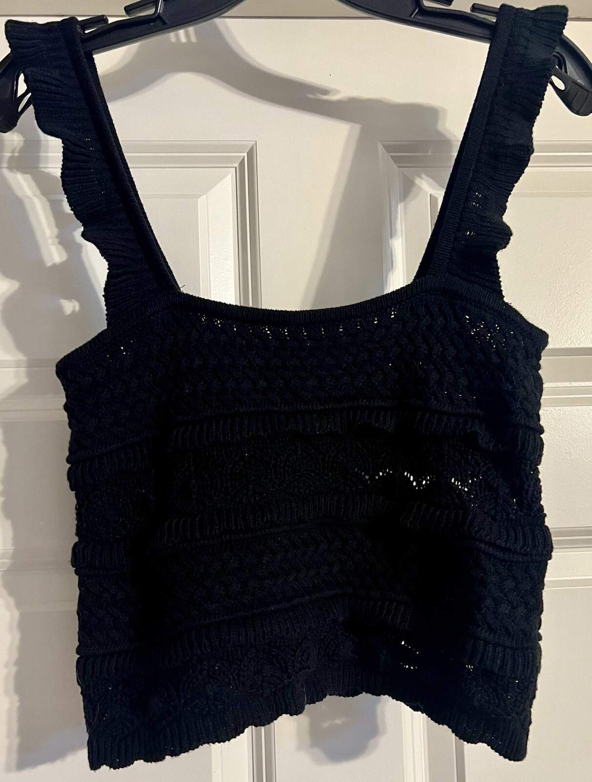 NWOT By Together Coastal Preppy Boho Coquette Quiet Luxury Crochet Crop Size S