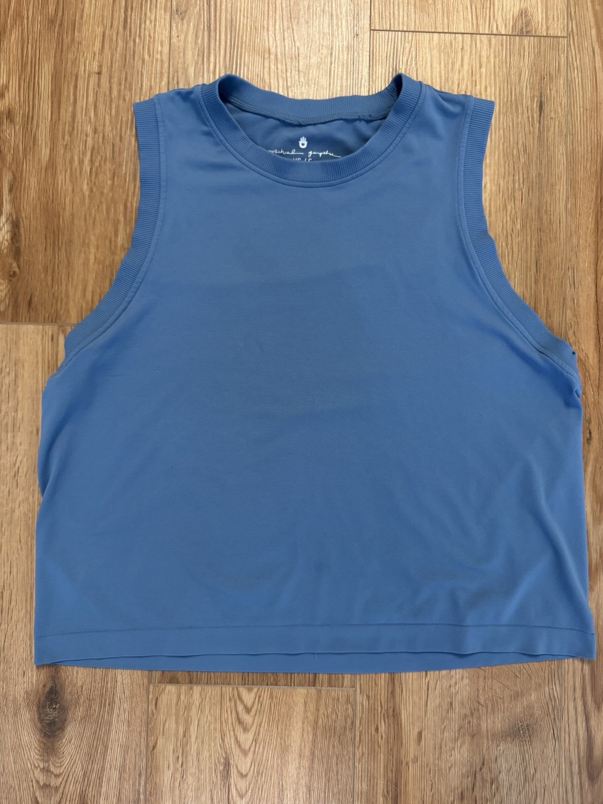 Spiritual Gangster Tank Top Womens XS S Blue Sleeveless Muscle Shirt Yoga Gym