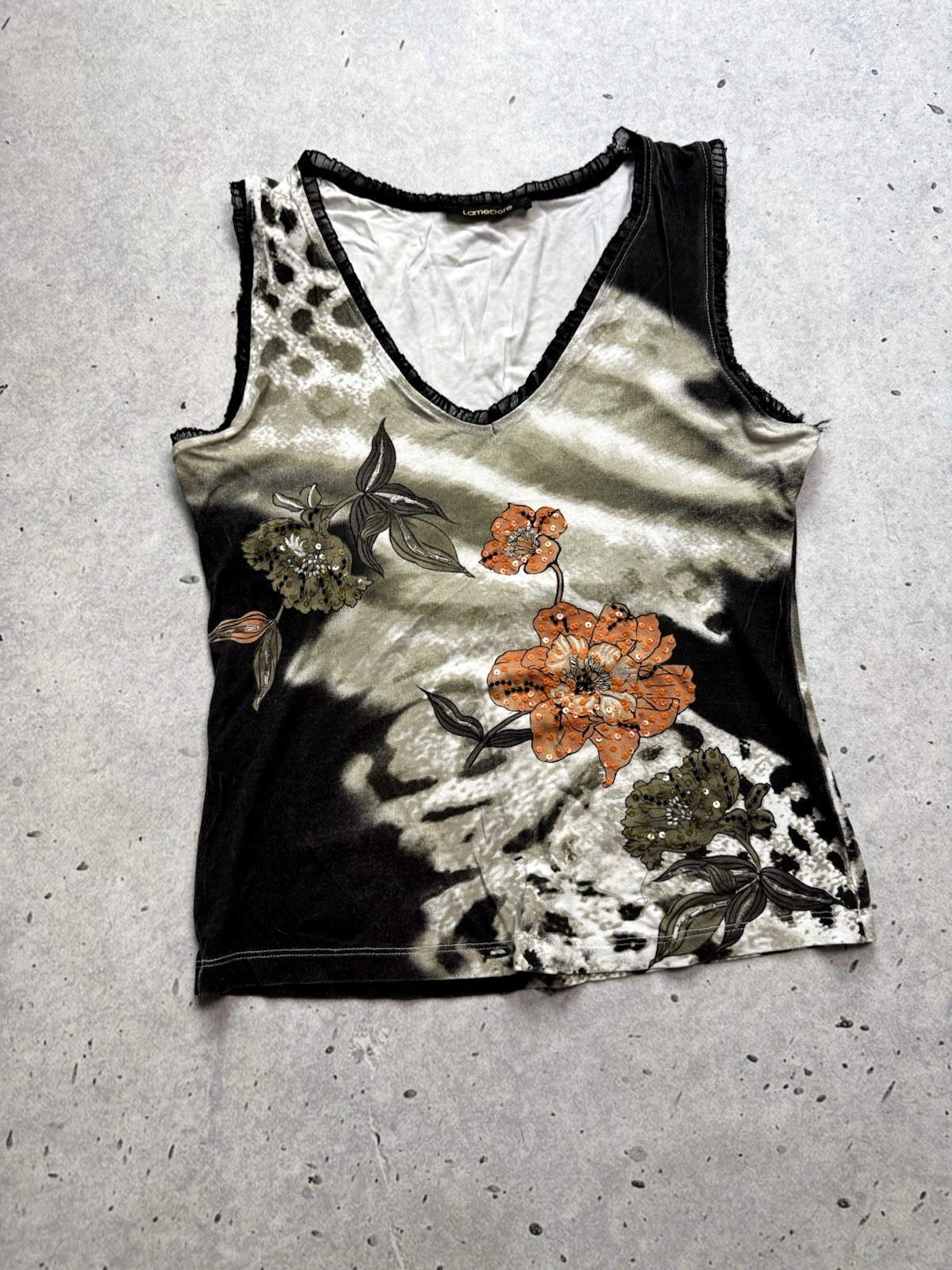 Archive Vintage Abstract Animal Print Tank !Jean Paul Gaultier Cavalli STYLE!