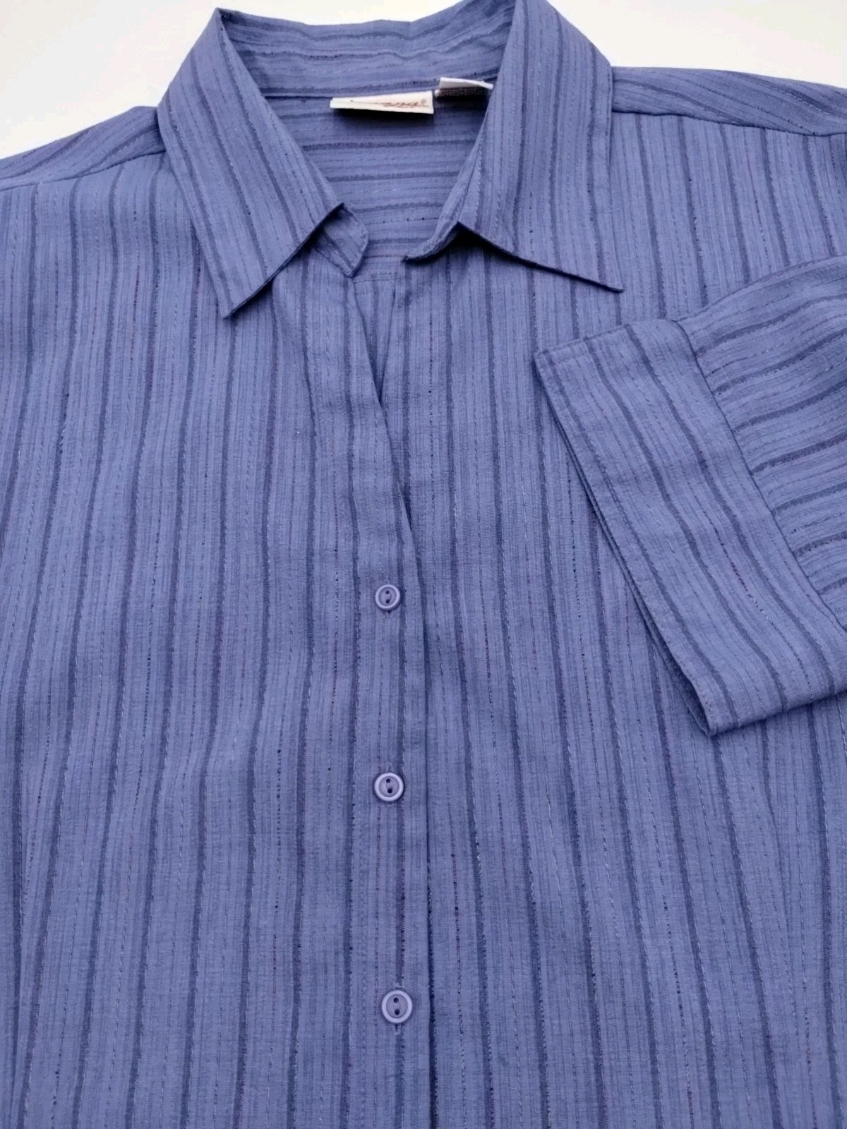 Joanna Women’s Size 3X Striped Blouse With 3/4 Sleeves