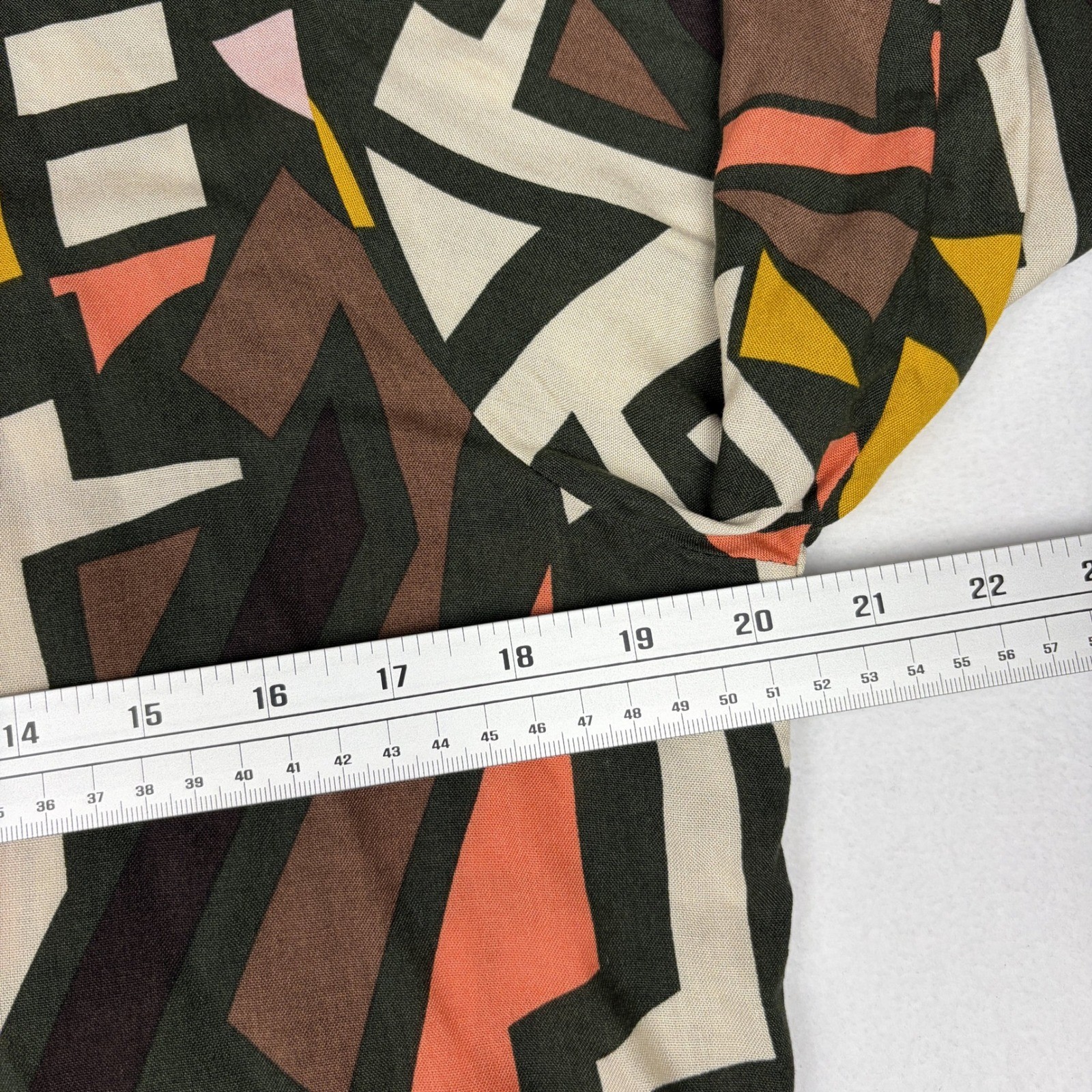 Big Dart Abstract Geometric Heart Print Button Down Shirt Multi Color 3785 NWT