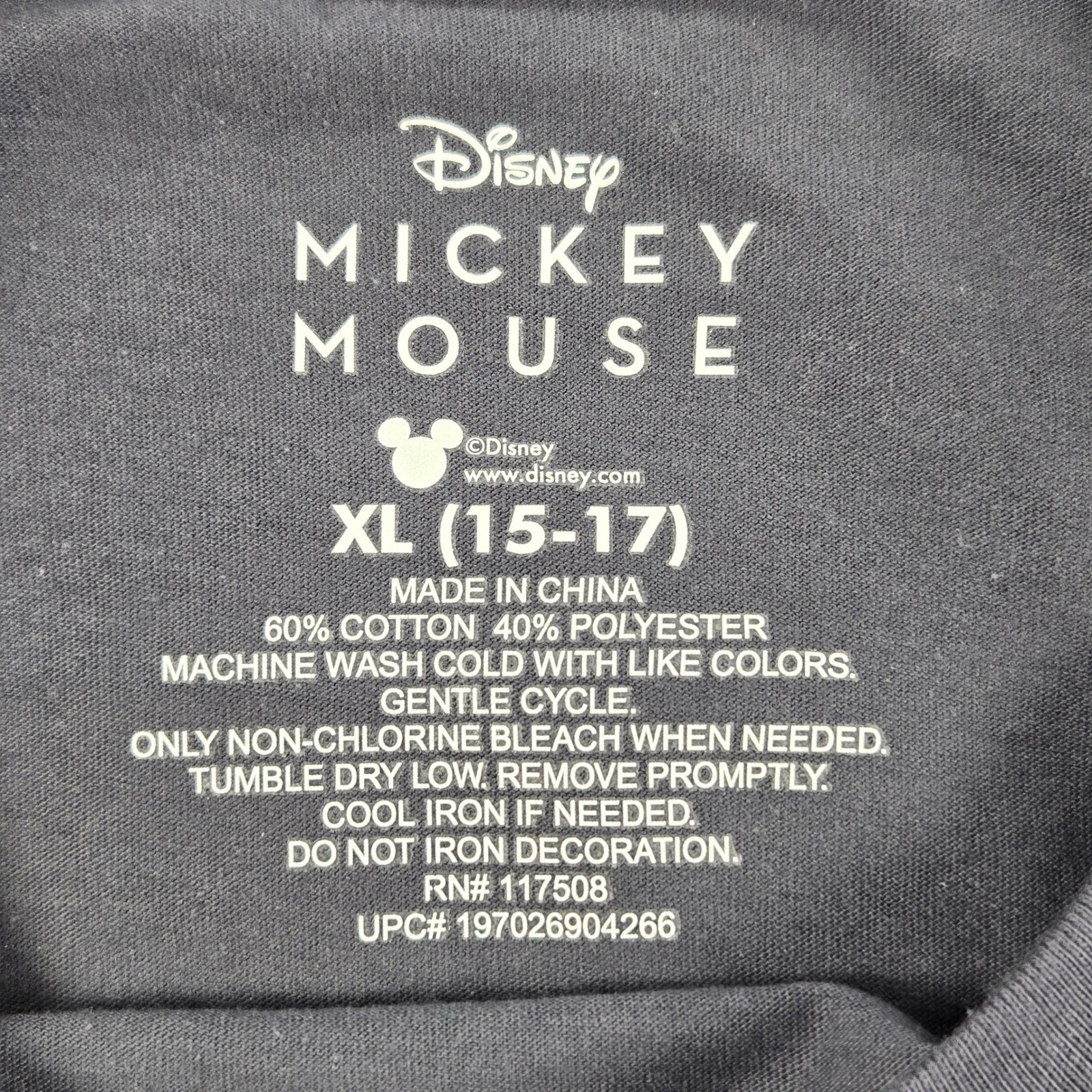 Disney Mickey Mouse T-Shirt Juniors XL Gray Oh Boy Graphic Tee Disneycore