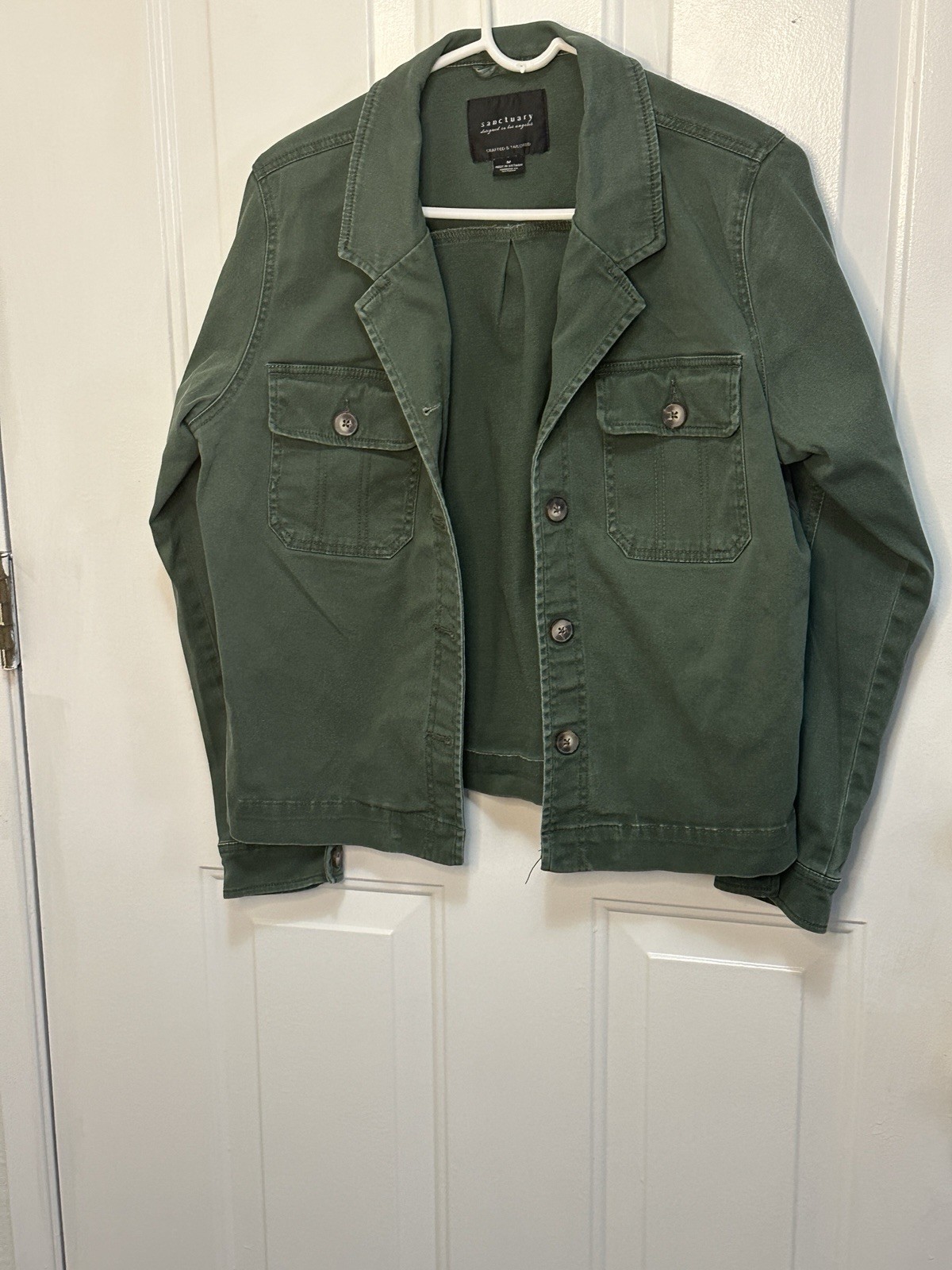 Sanctuary Women’s Olive Green Utility Shirt-Jacket Size M