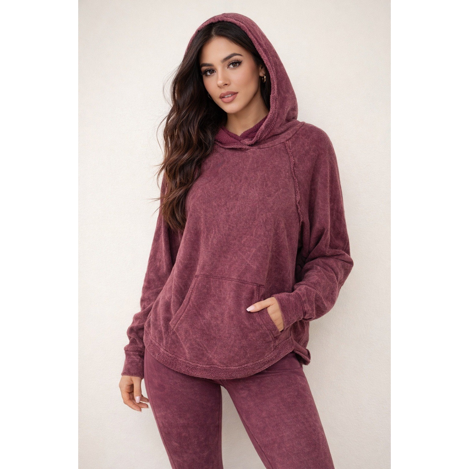 Mineral Wash Top Size L Boxy Oversized Soft Grunge Punk Cotton Blend Loungewear