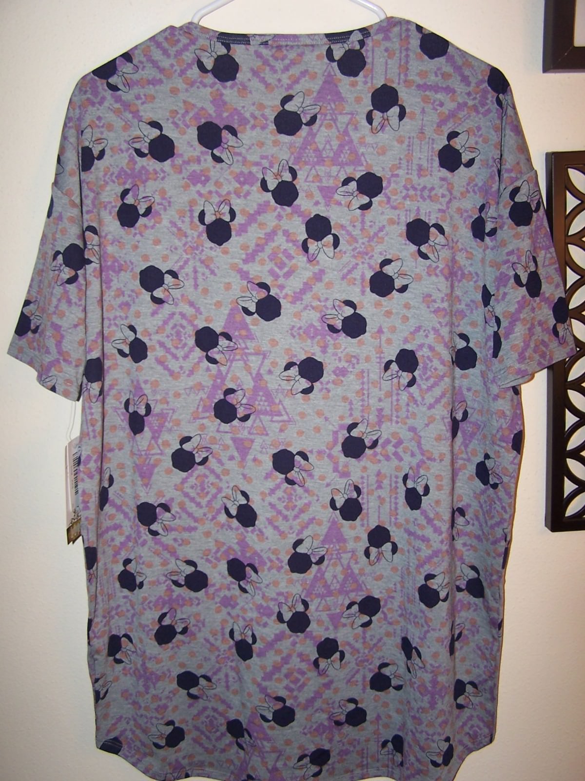 NEW Lularoe IRMA XXS XX-SMALL MINNIE MOUSE BOWS DISNEY GRAY PURPLE BLUE NWT