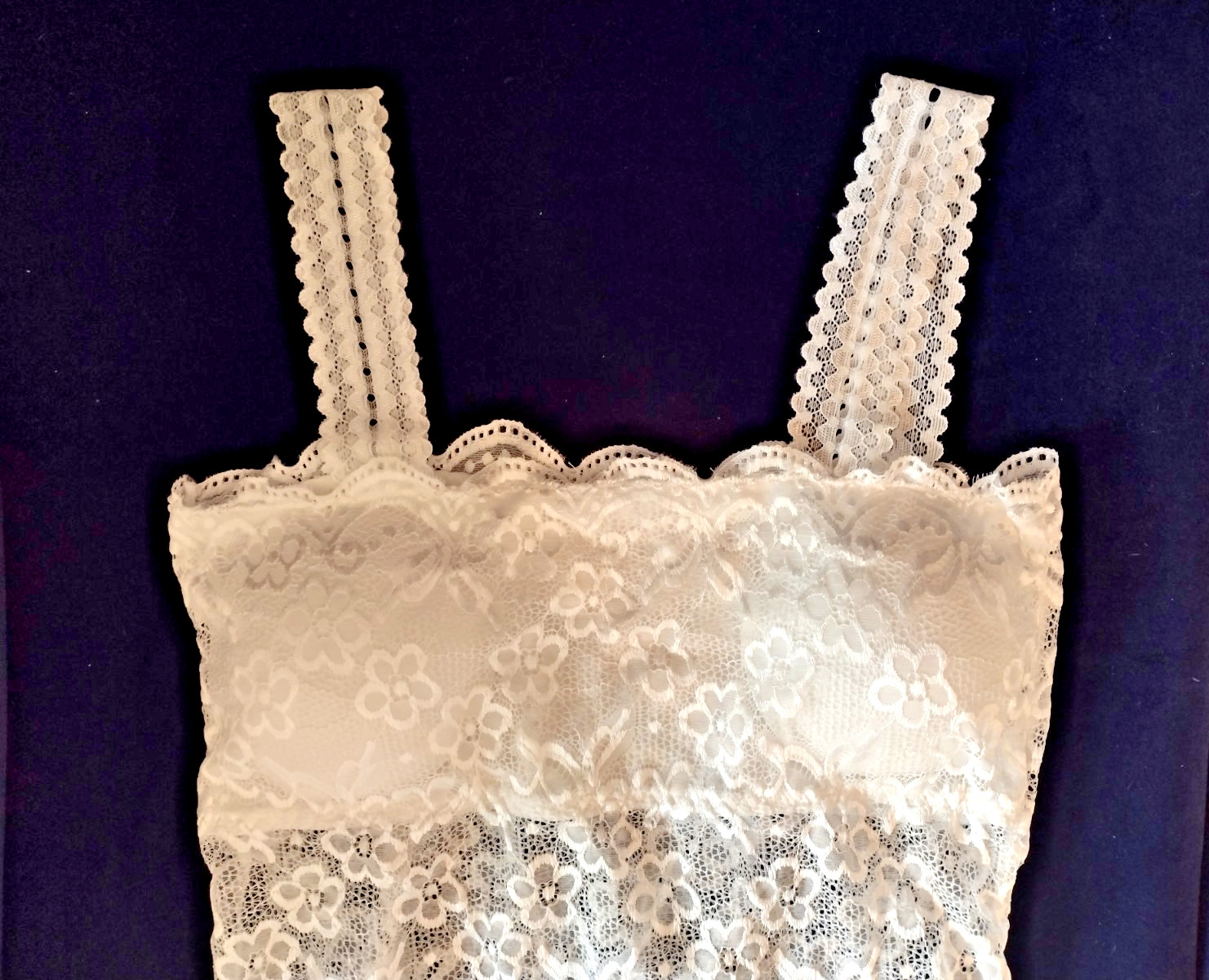3 Lightweight Tops Size 12 Navy White Cami Top Lace UK seller