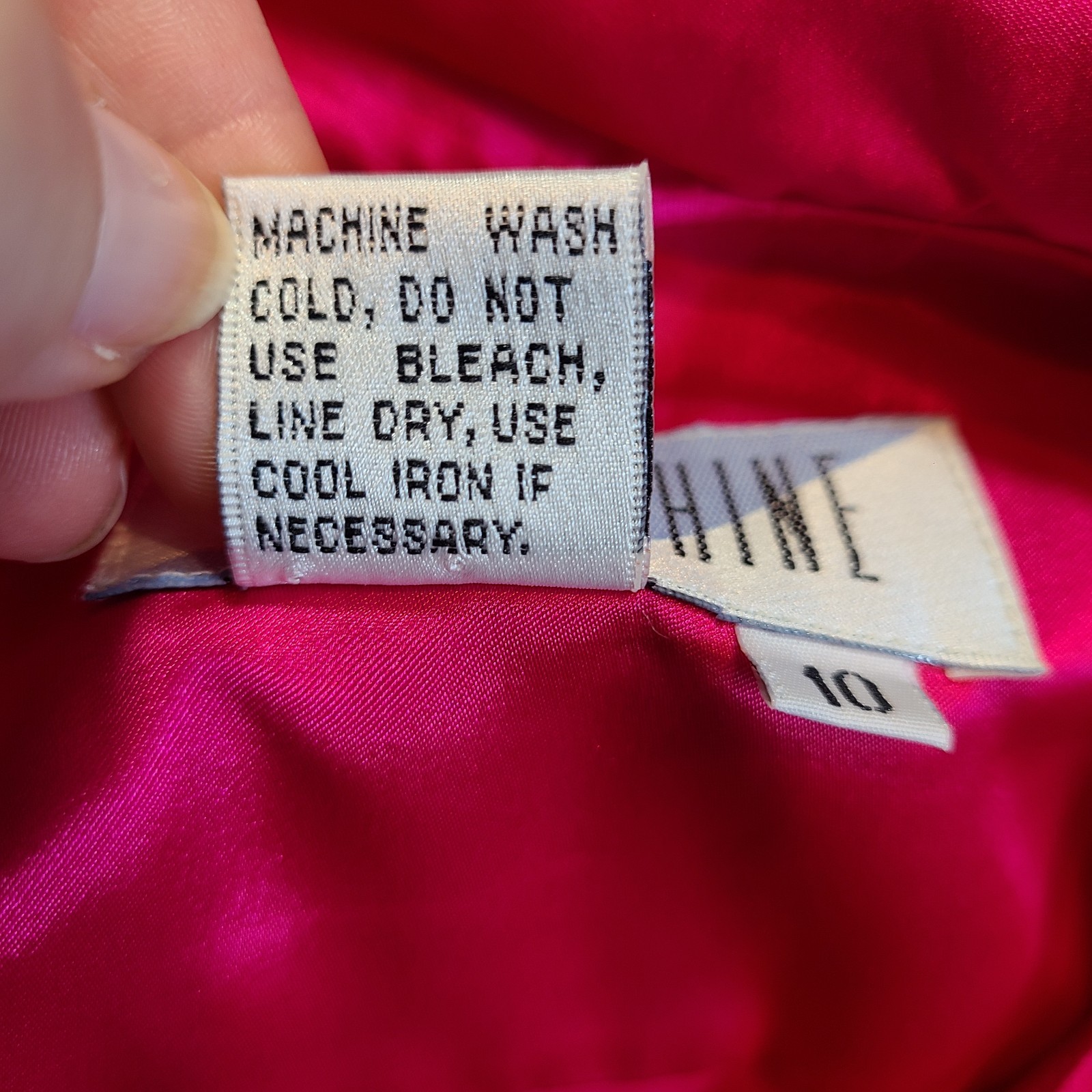 Vtg 80s 90s Top Satin Pink Pleated Retro Pink Statement Tailored Collared Sz M