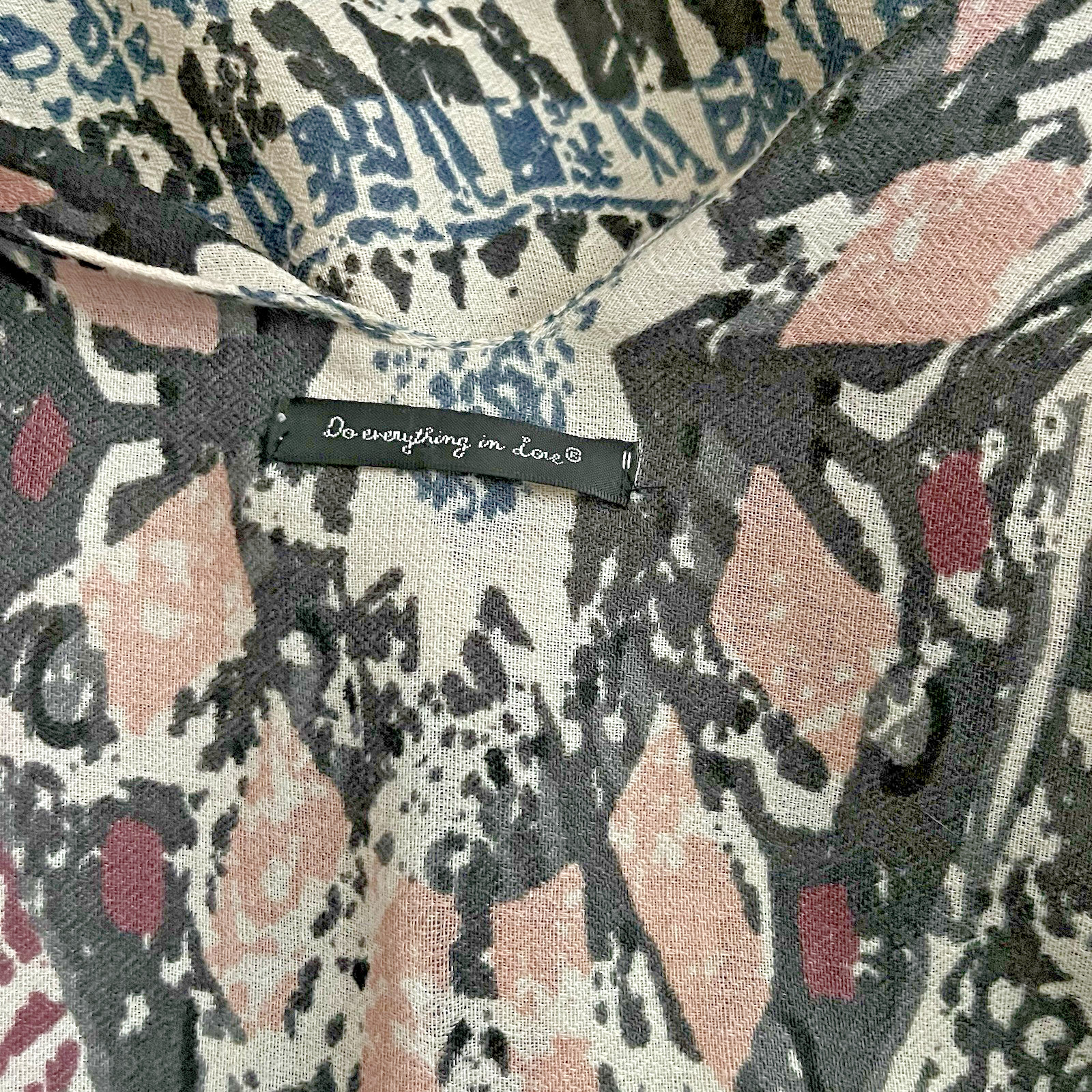 Women’s One Size Abstract Bohemian Print Cover Up Kimono
