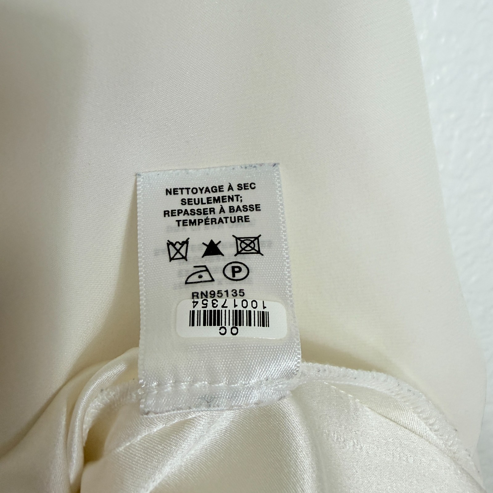 LAFAYETTE 148 Womens L Cream 100% Silk Career Evening Blouse Puff Sleeve