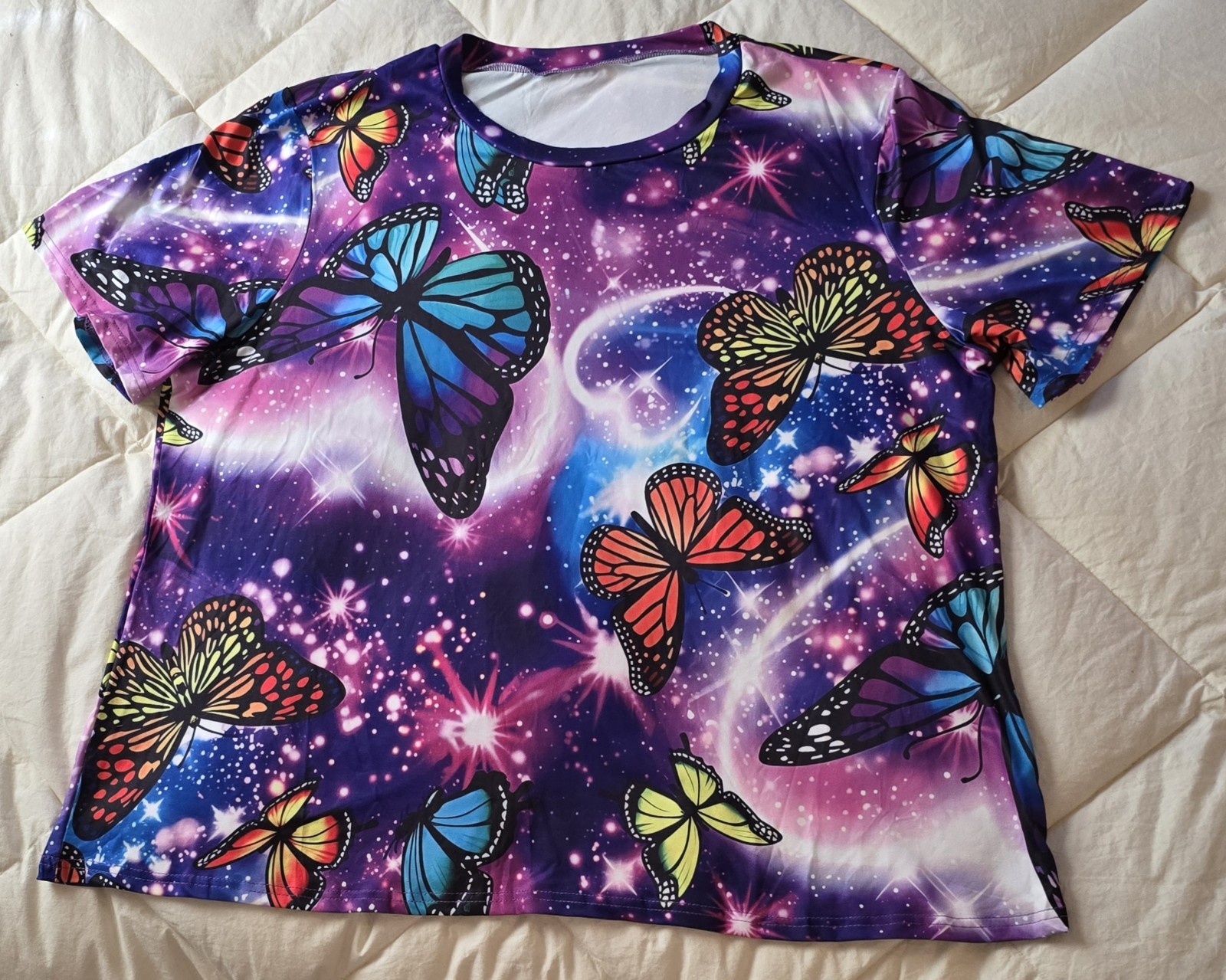 Lot of 9 – Big Bright & Colorful Women’s Tops 5XL & a 6XL Artsy Pullover Shirts