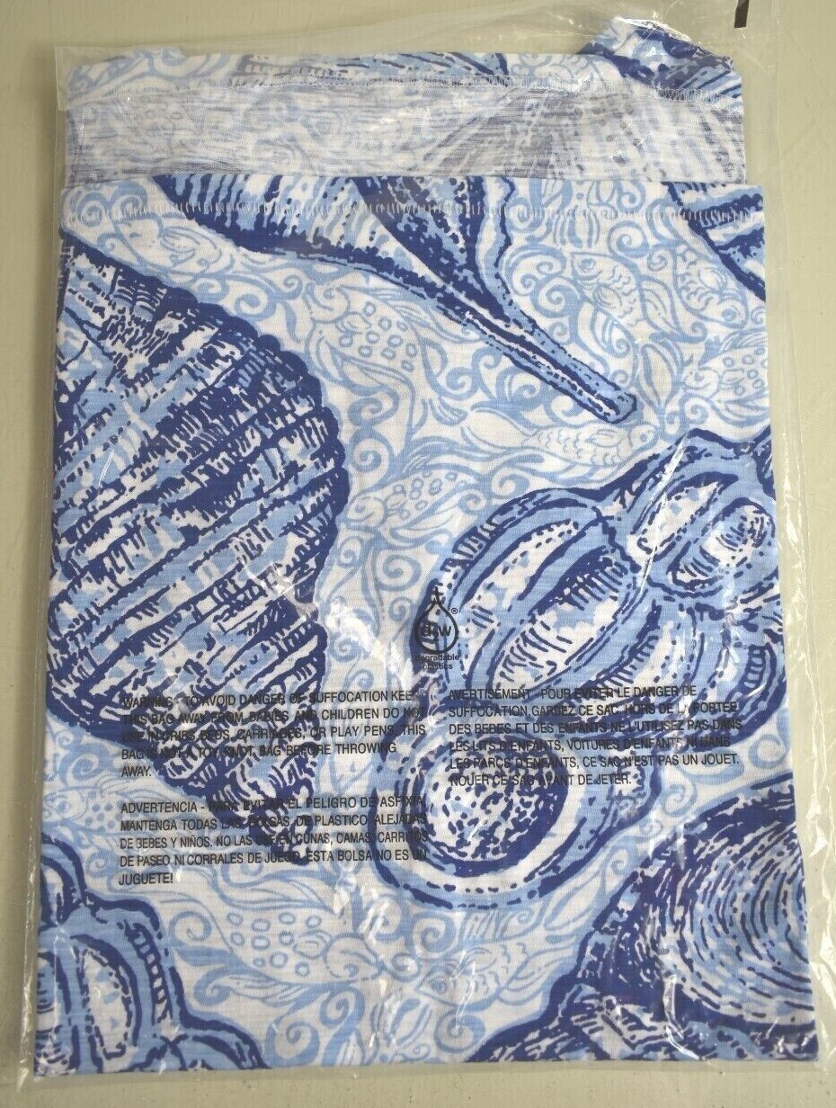 New Lilly Pulitzer Etta Top Blue Peri Pop Up Stuffed Shells White V Neck S M L