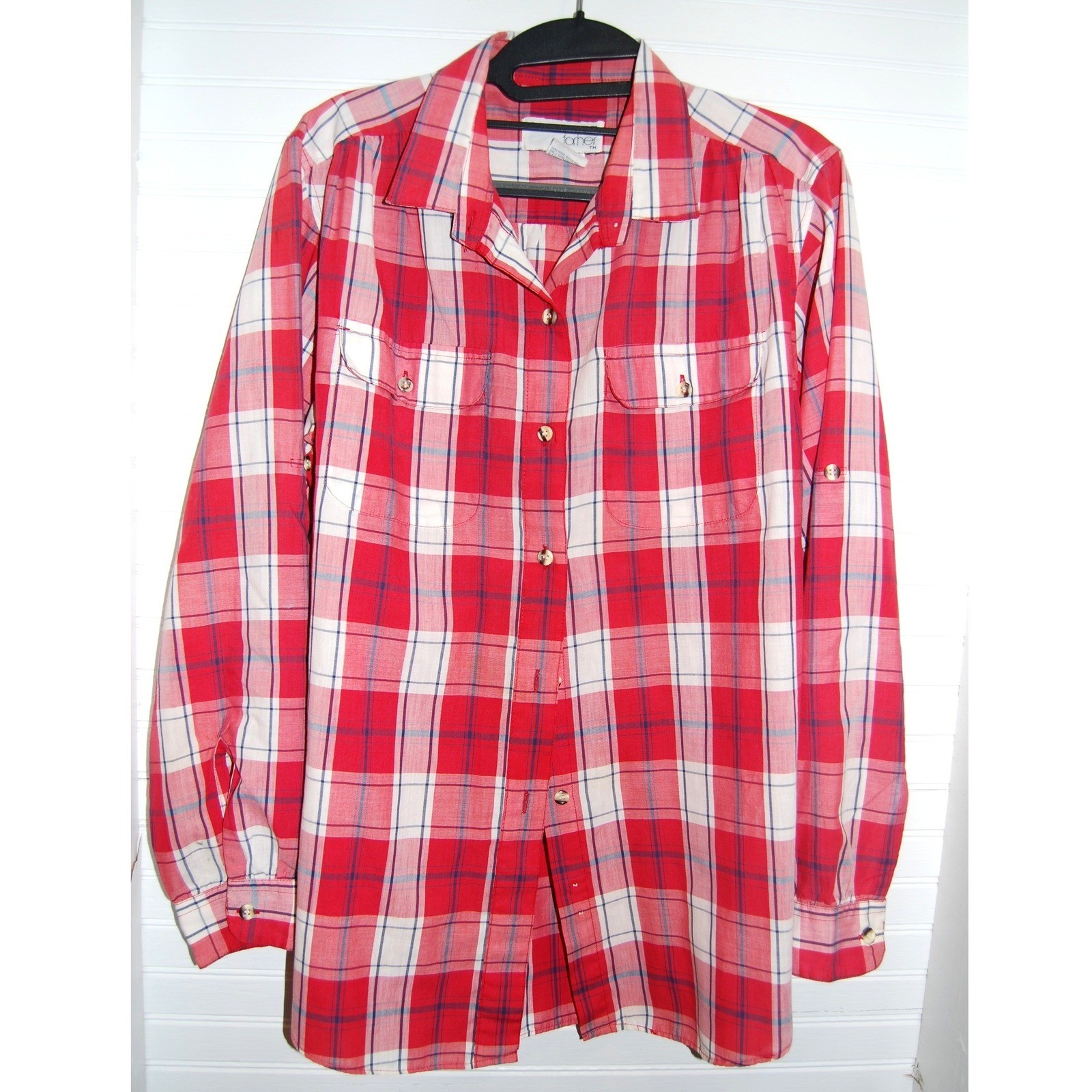 Women’s Vintage Button Down shirt XL Plaid Mervyn’s For Her Top