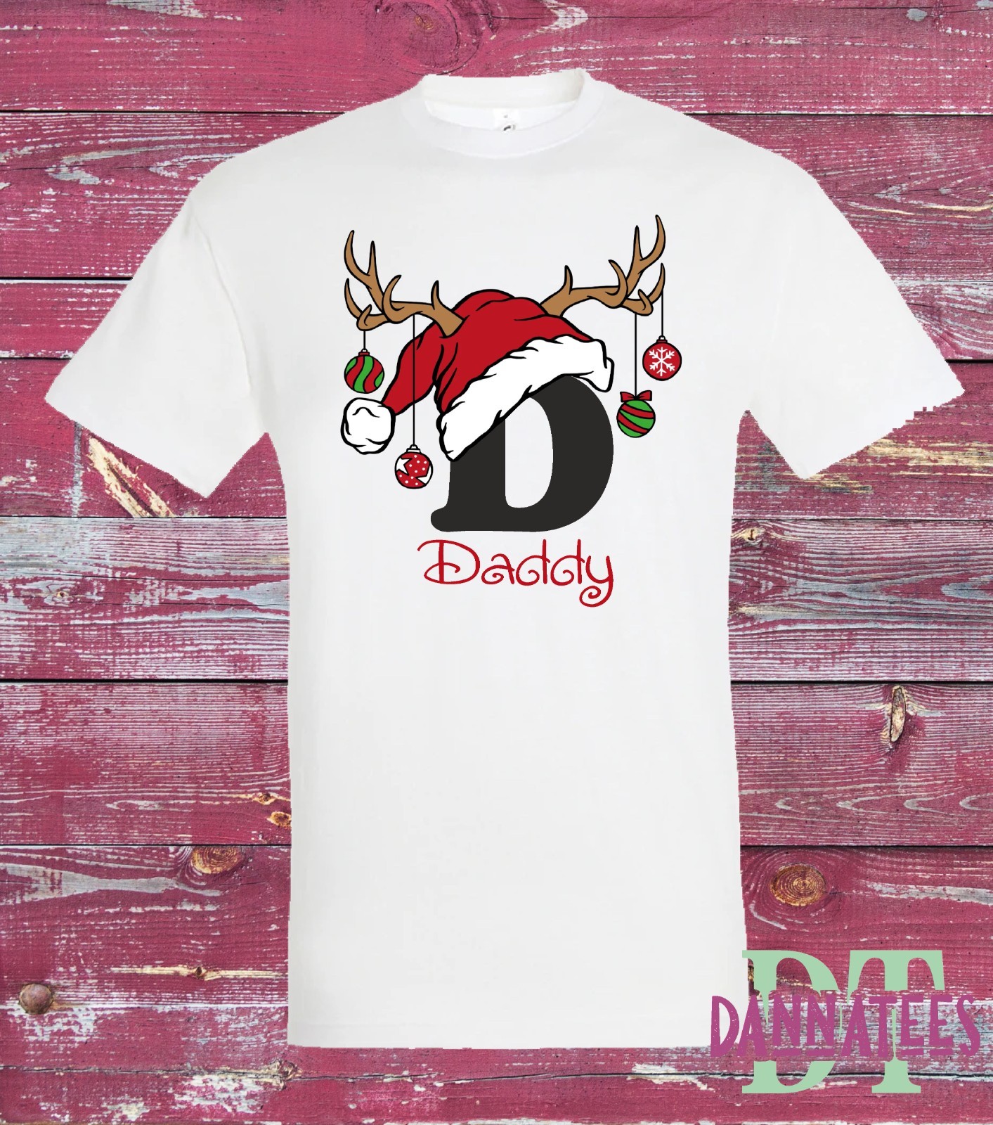 Christmas Letters Family Matching T-shirts Men Women Children & Baby Sizes 0-6XL
