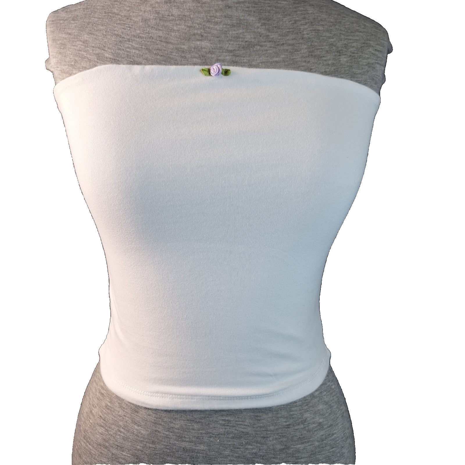 M Y2K HARLOW Tube Top 98 Cotton/2 Spandex Feminine Fairy Minimalist Casual Crop