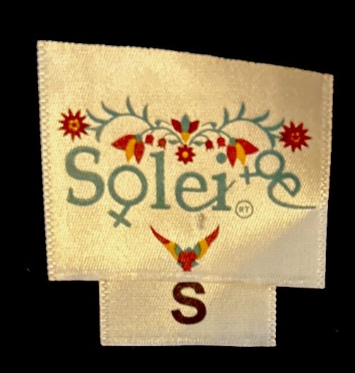 Solei Top S Black Mexican Embroidered Peasant Blouse Boho Hippie Festival Shirt