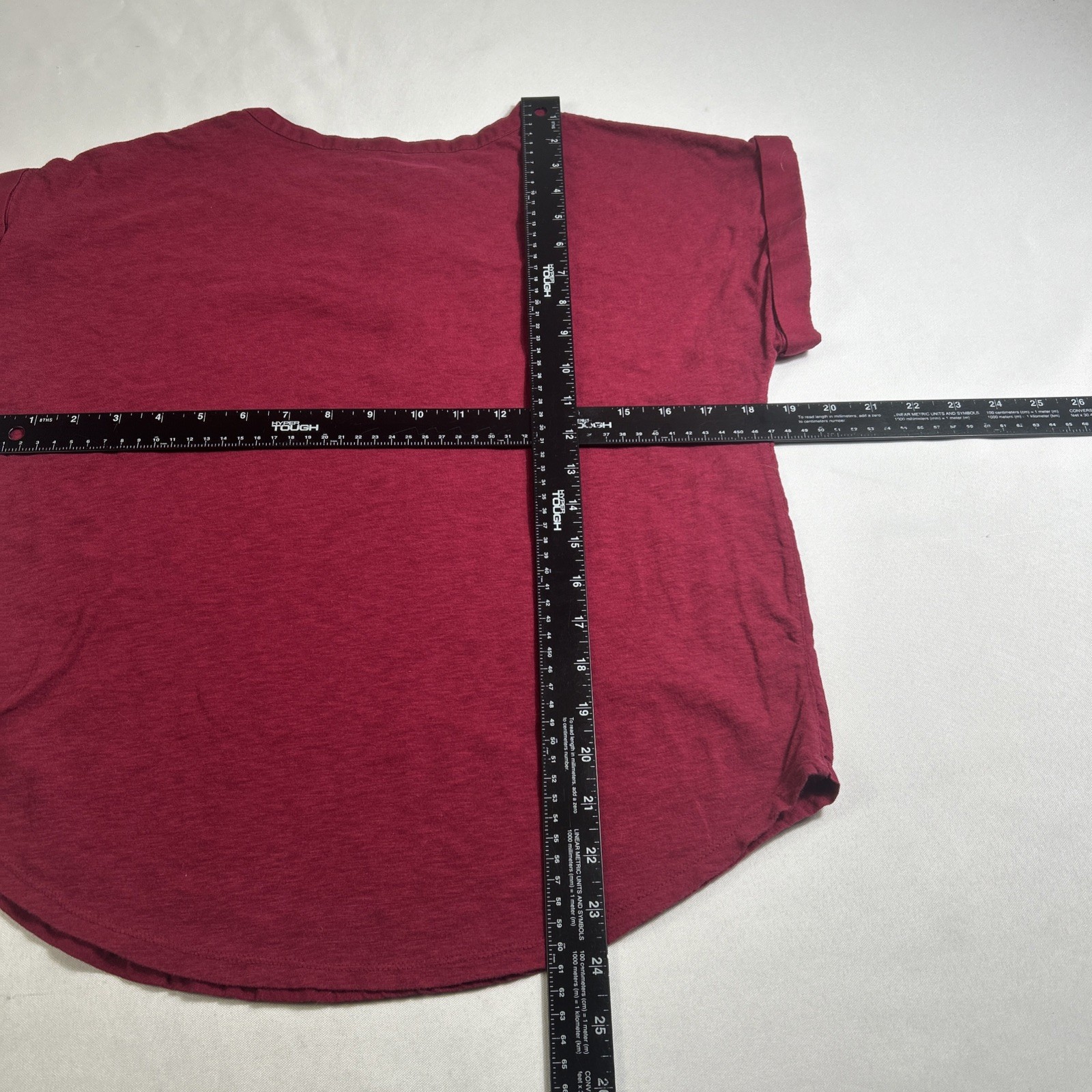 Lucky Brand Henley Top Womens Small Burgundy Short Cap Sleeve Popover Pocket