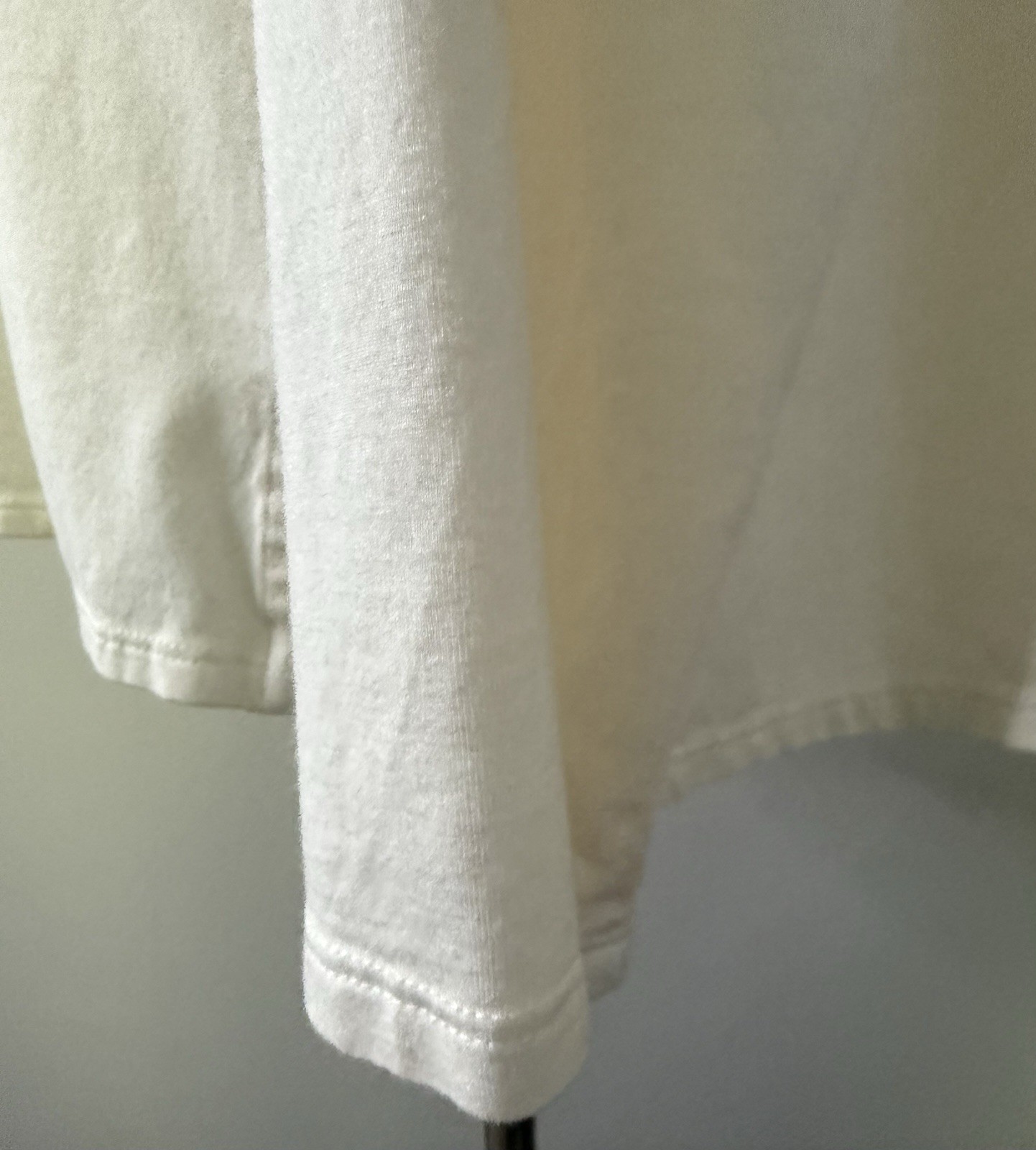 J. Jill Ivory Luxe Supima Boat Neck Tee L Supima Cotton Modal Rayon Spandex