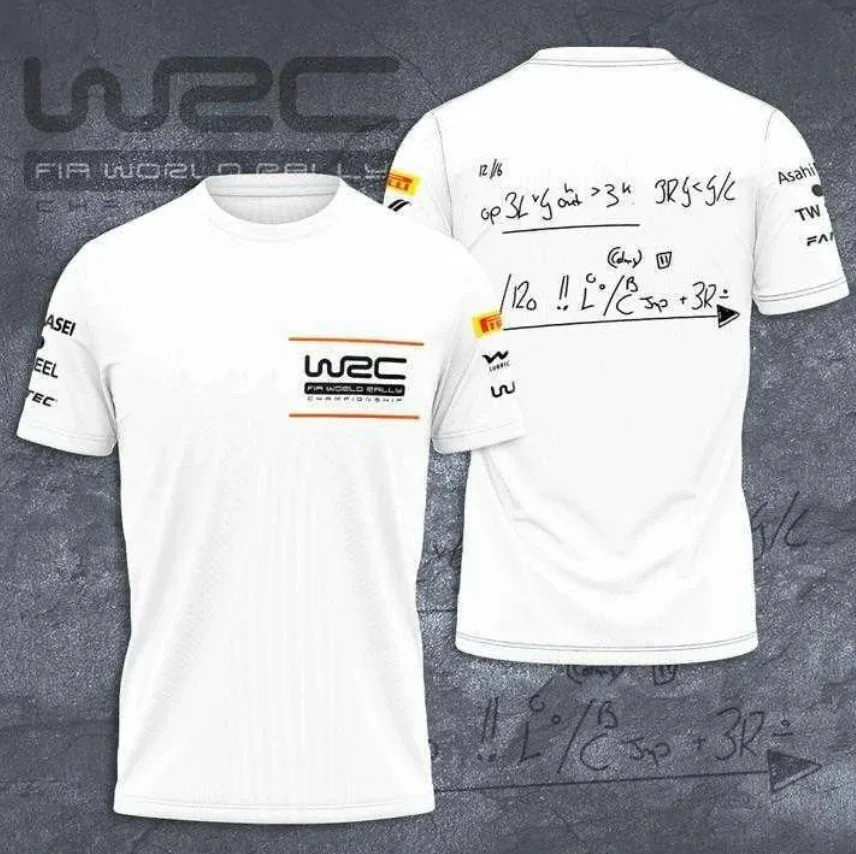 2025 Summer WRC Rally 3D Printed T-Shirt Unisex Breathable Loose Fit Fashion Tee