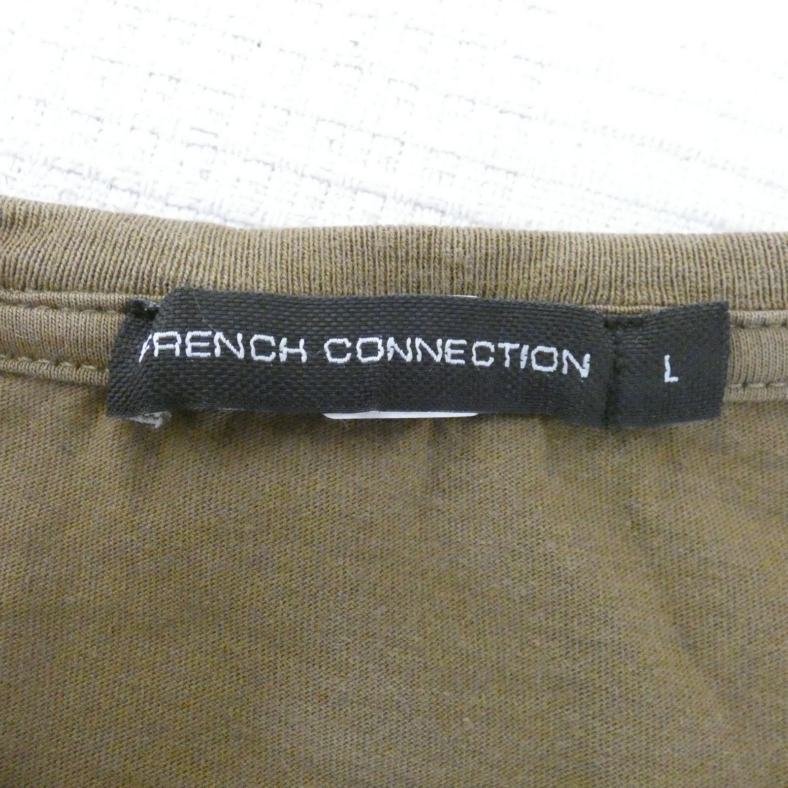 French Connection Womens T Shirt Brown Tee Short Sleeve Classic Essential Size L