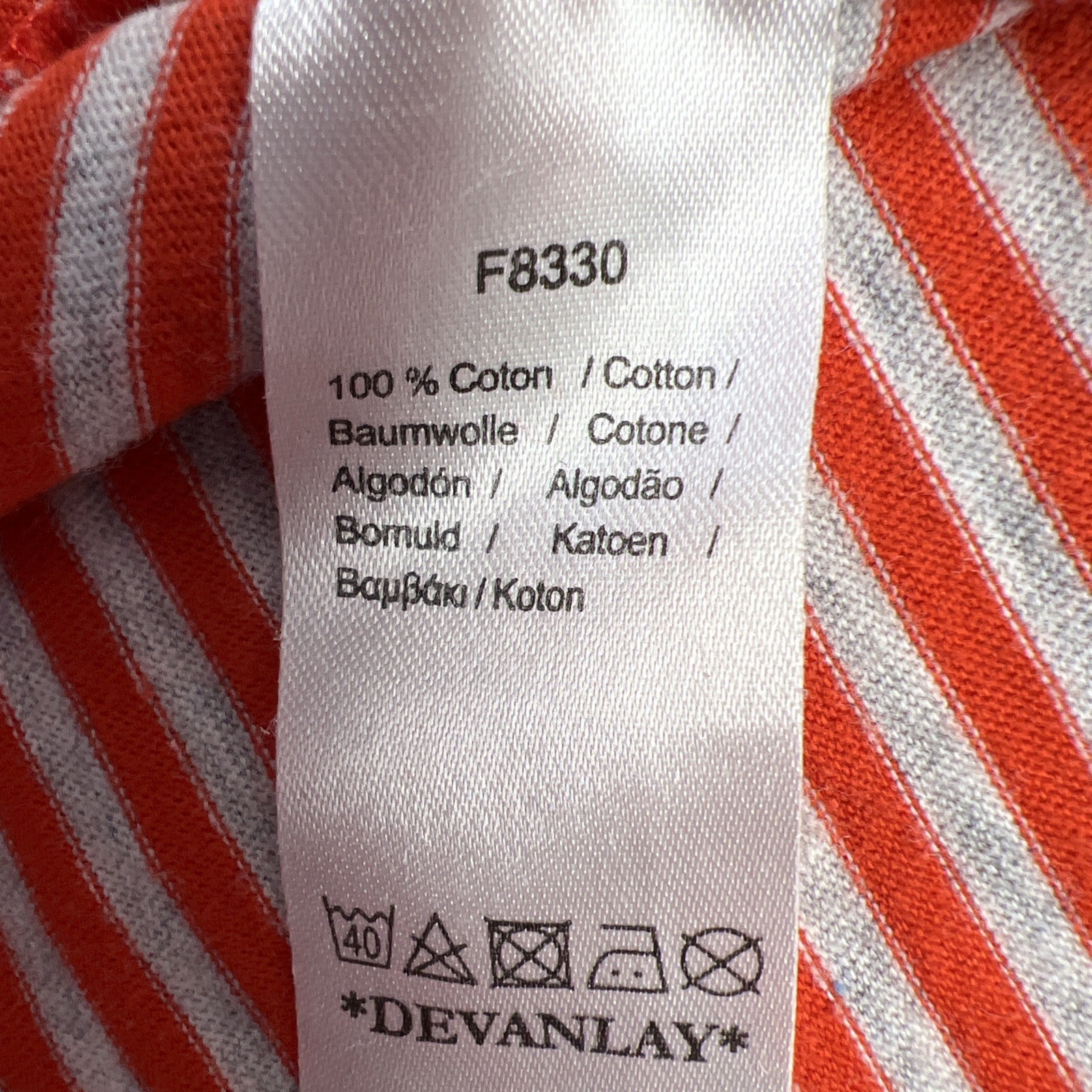 Lacoste 3 Button Crew Neck Short Sleeve Pullover Size 5 Red Gray Stripe Reg. Fit