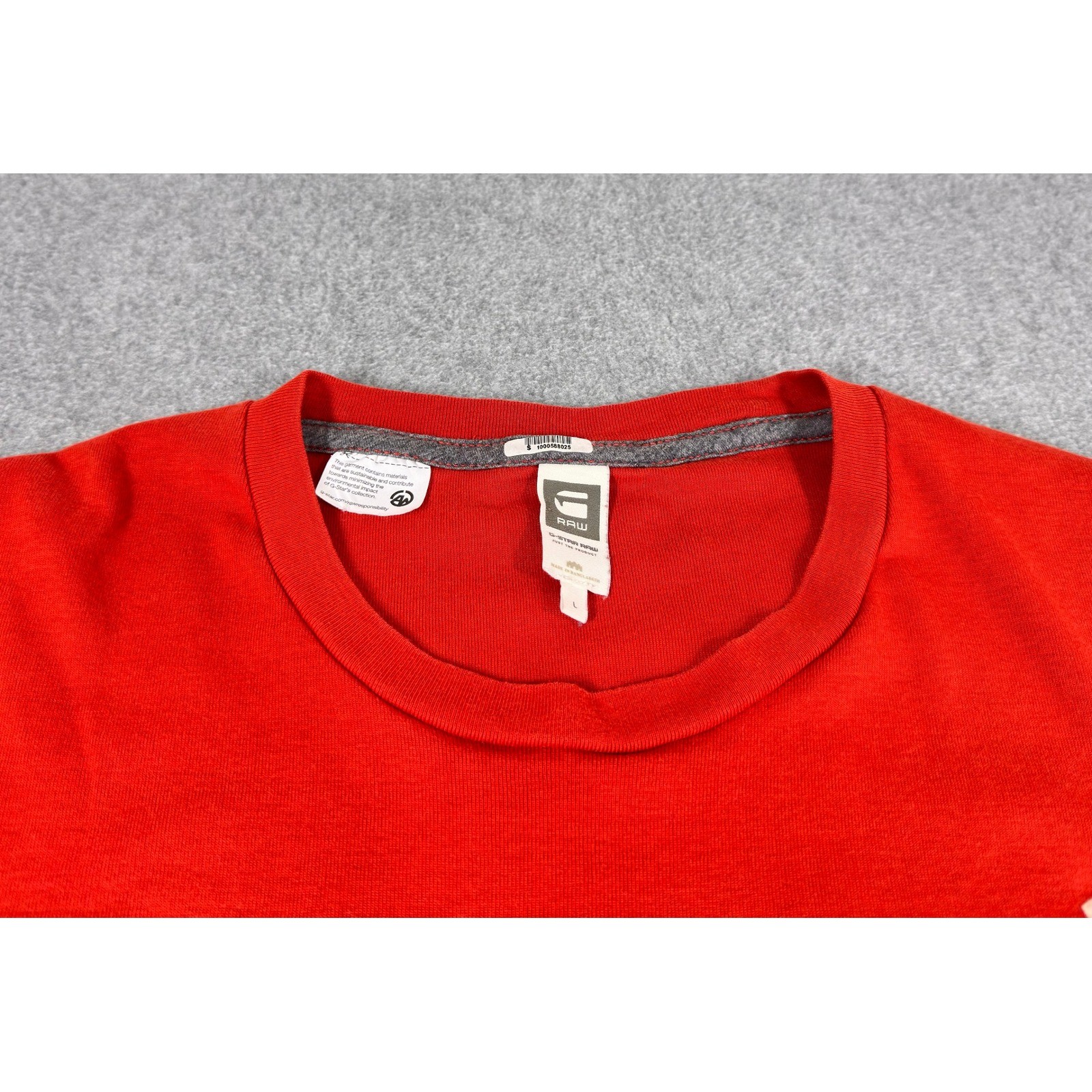 G-Star Raw Women’s T-Shirt Large Orange Tee GSRAW Top Extra Slim Lightweight