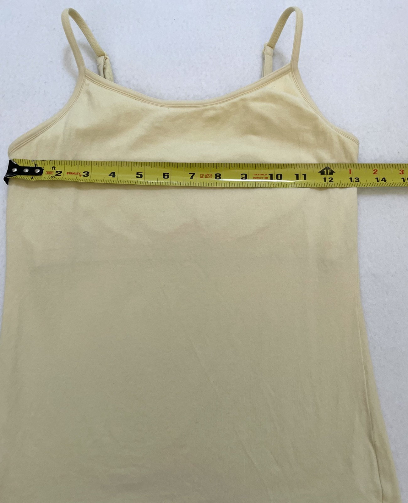 Vintage 90s, Y2K American Eagle Yellow Cami Tank Top Shelf Bra Straps Stretch S