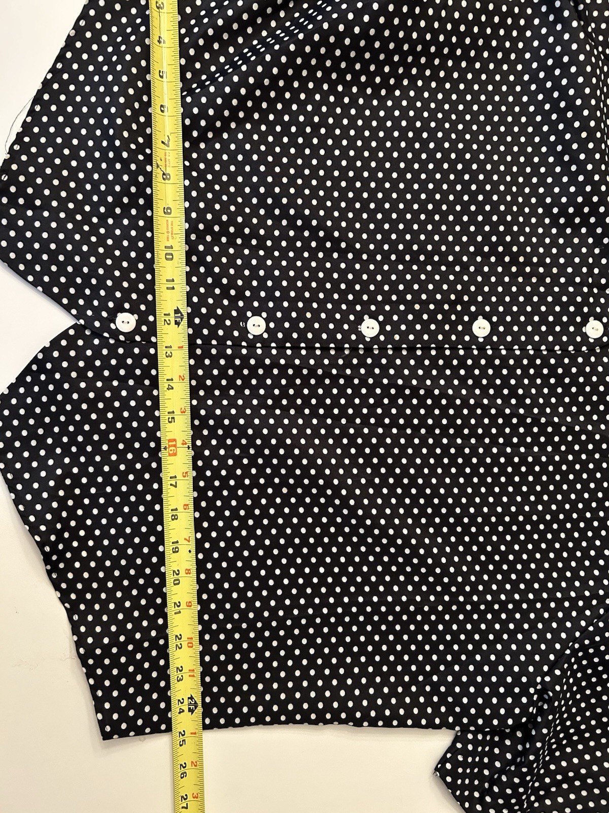 Vintage Top Womens Black Polka Dot Button Up Pin Up 60s 70s 80s