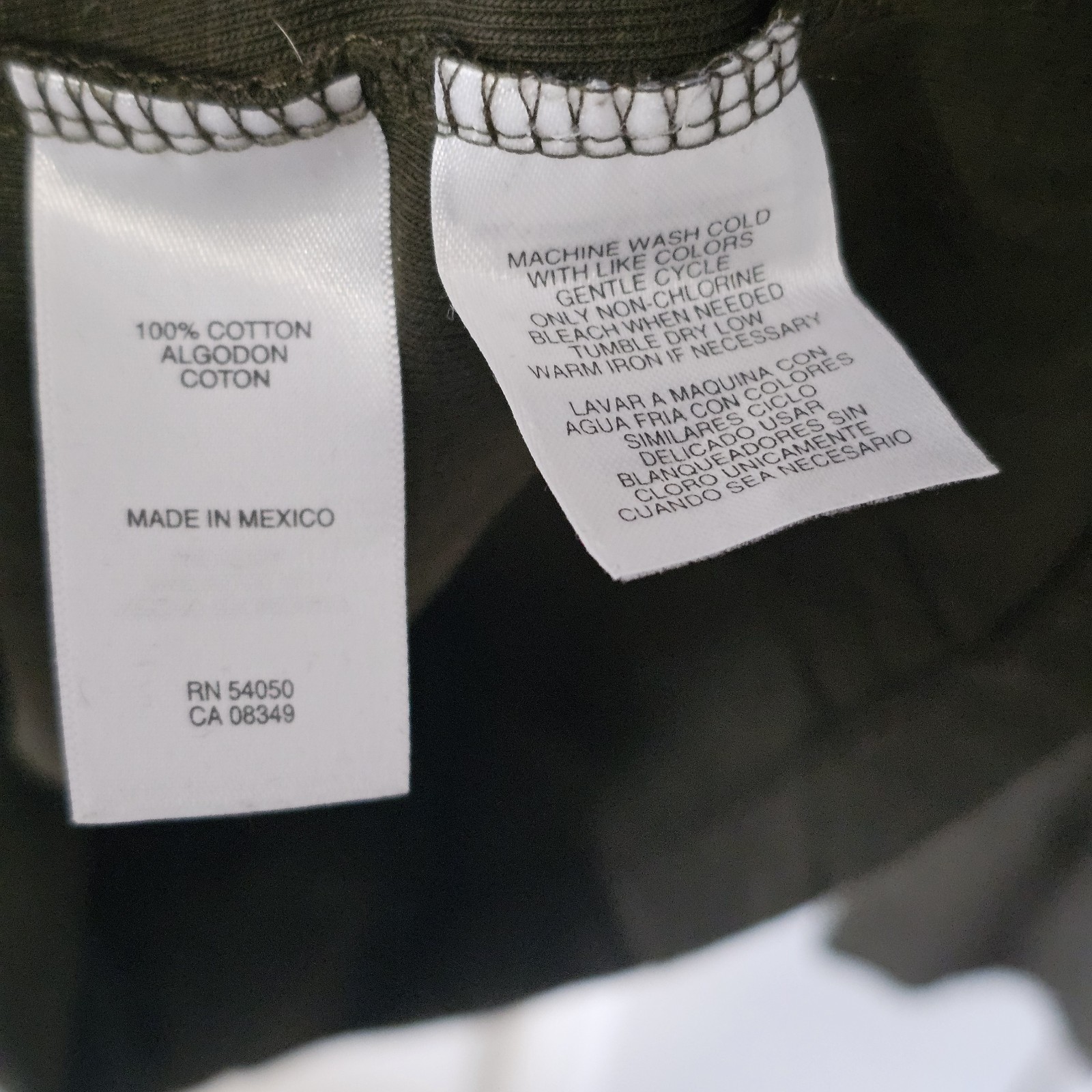 Jones New York Signature Womans Army Green Long Sleeve T-Shirt Sz L Designer